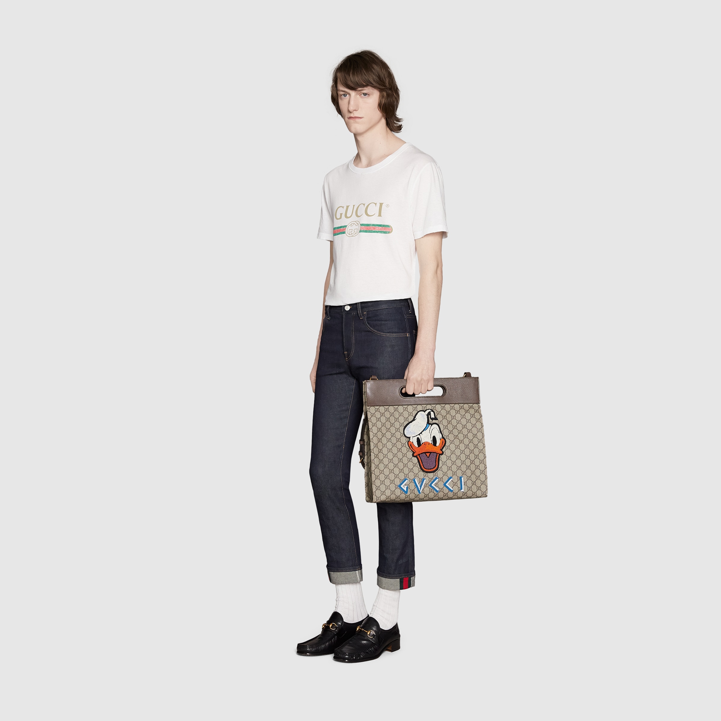 gucci donald duck duffle bag