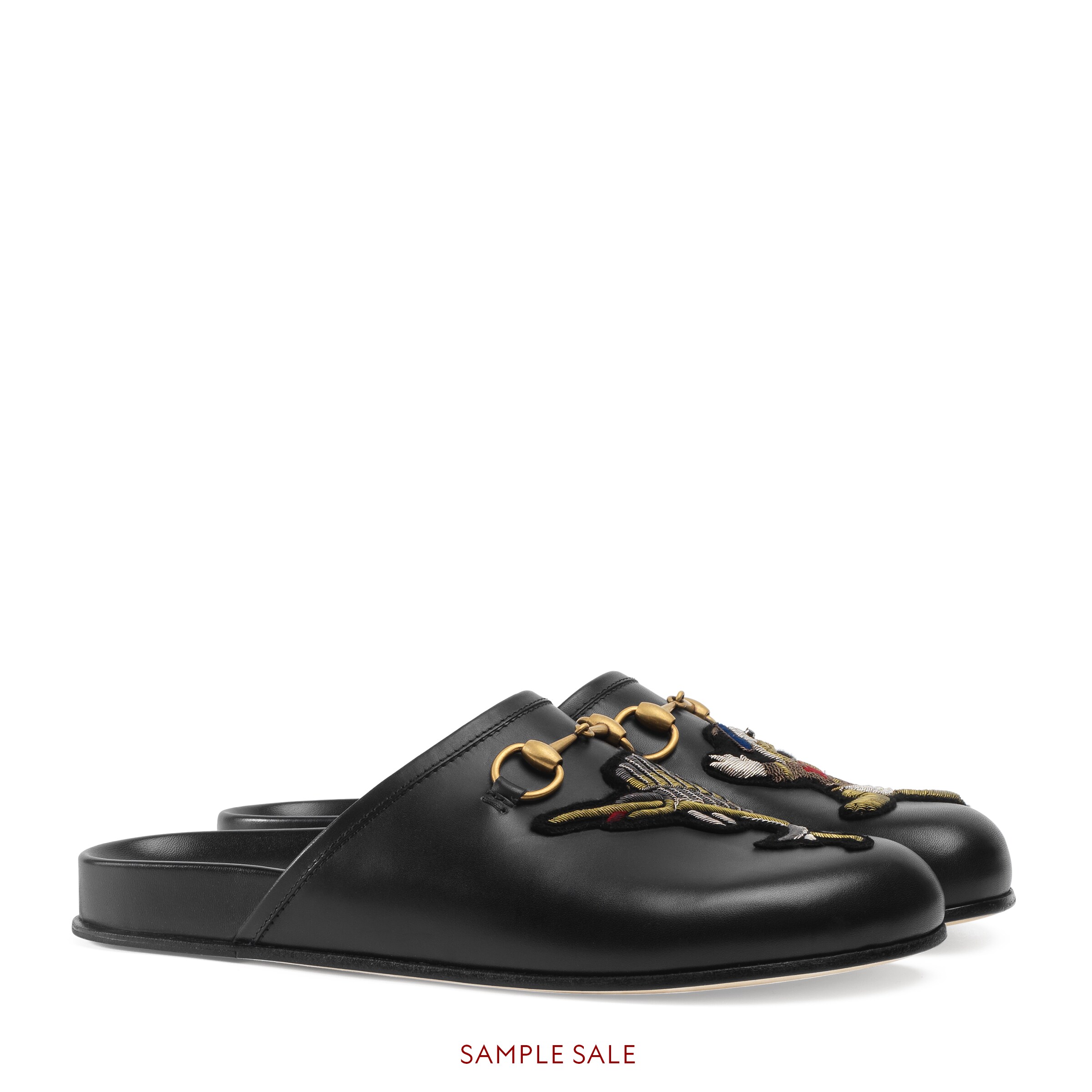 gucci leather horsebit slipper mens
