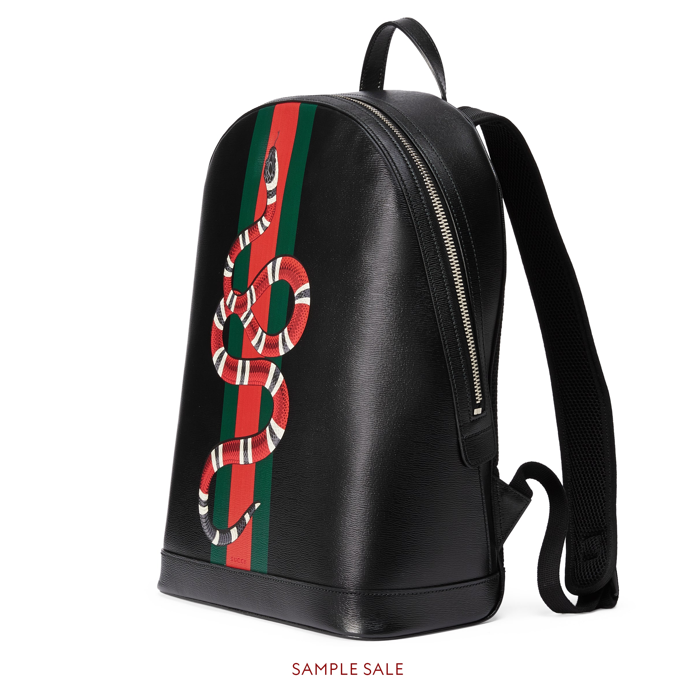  and Kingsnake print leather backpack Gucci Men's Backpacks