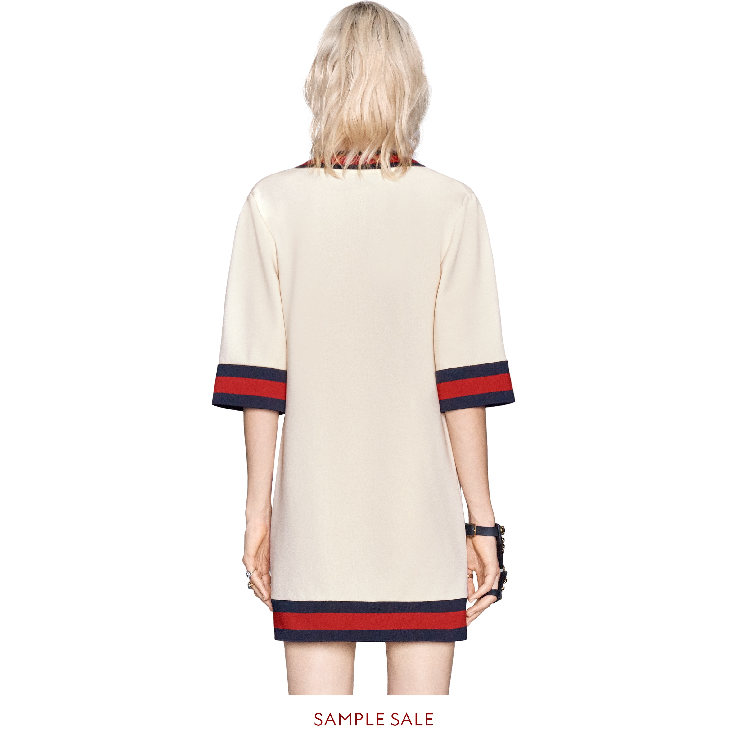 stretch viscose dress with web gucci s dresses 470315x5s349569 stretch viscose dress with web gucci s dresses 470315x5s349569