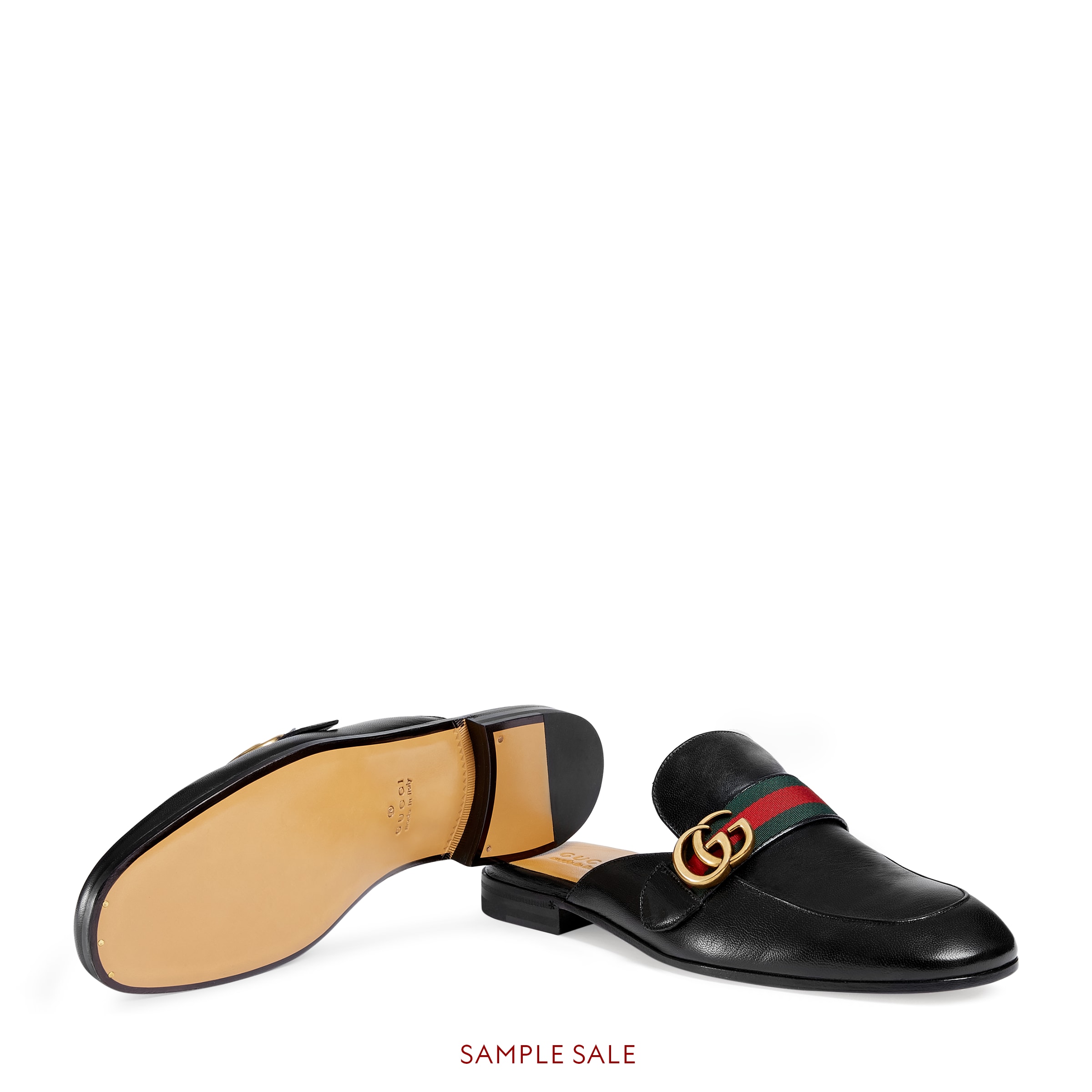 Princetown leather slipper with Double G Gucci Men's Slippers