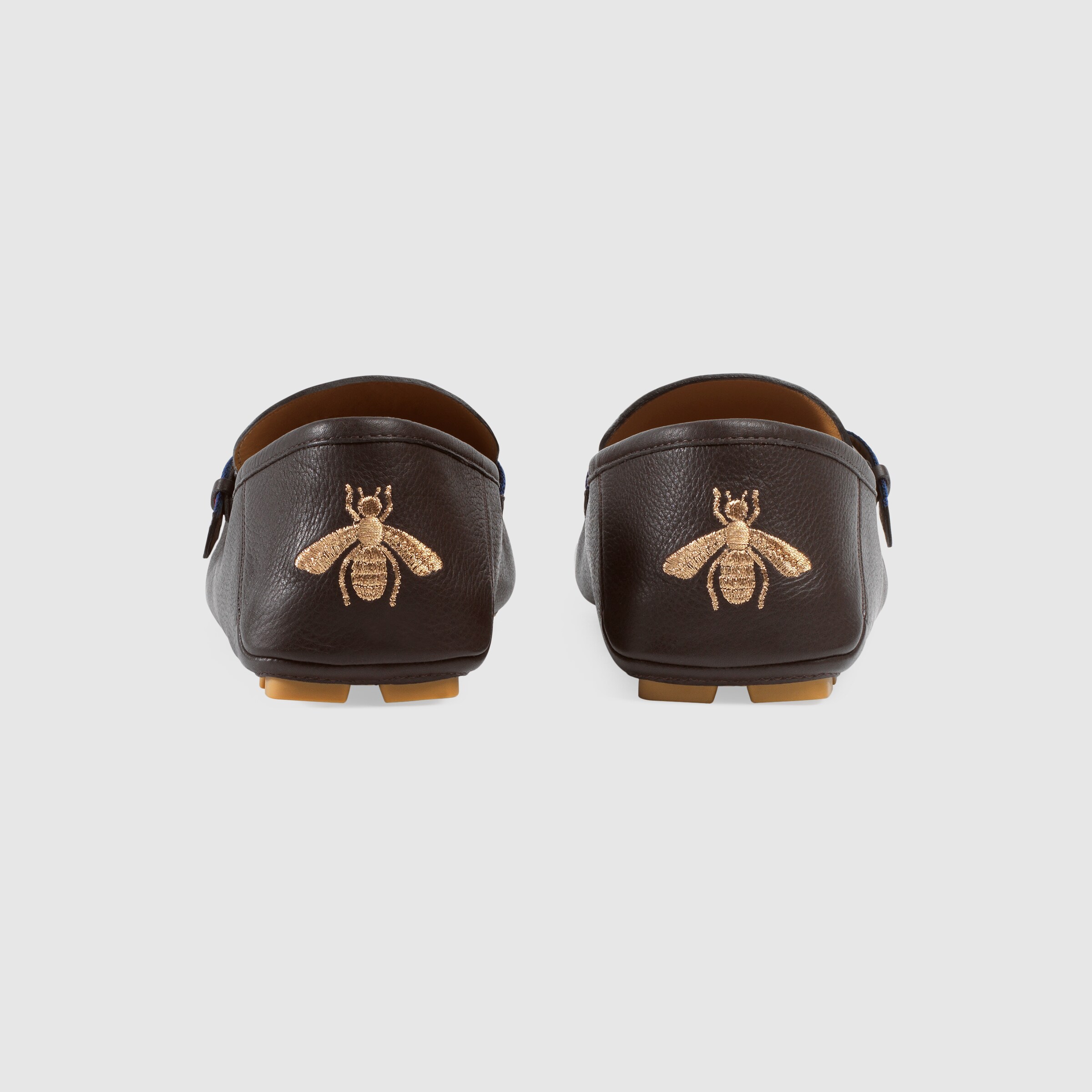 gucci web leather driver