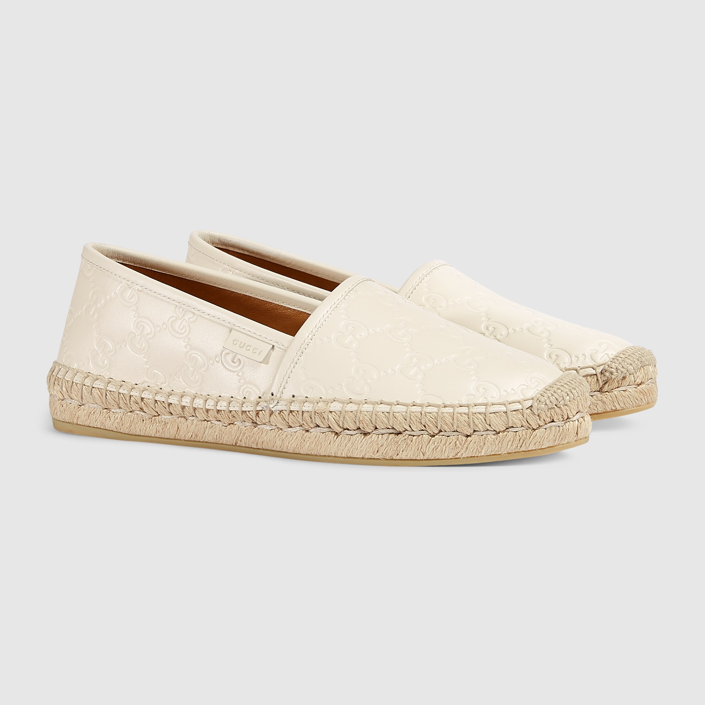 gucci signature leather espadrille