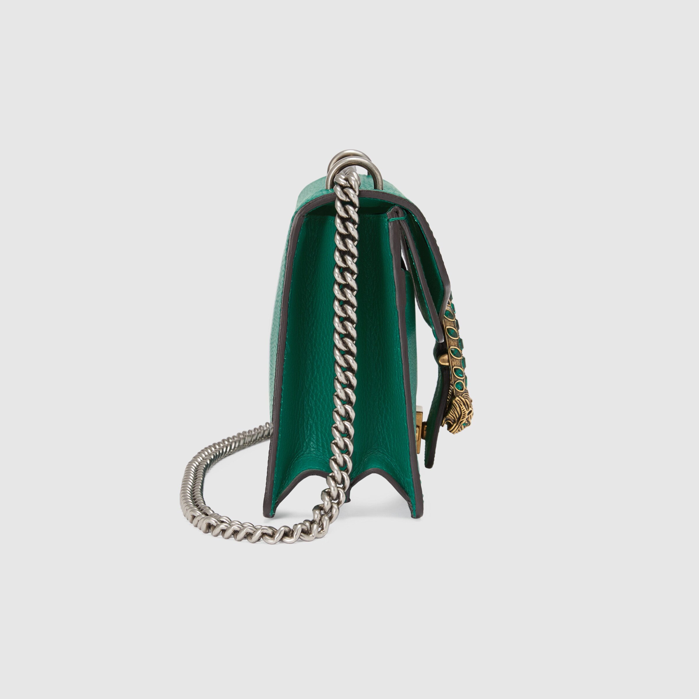 Dionysus leather shoulder bag in emerald green leather GUCCI® US