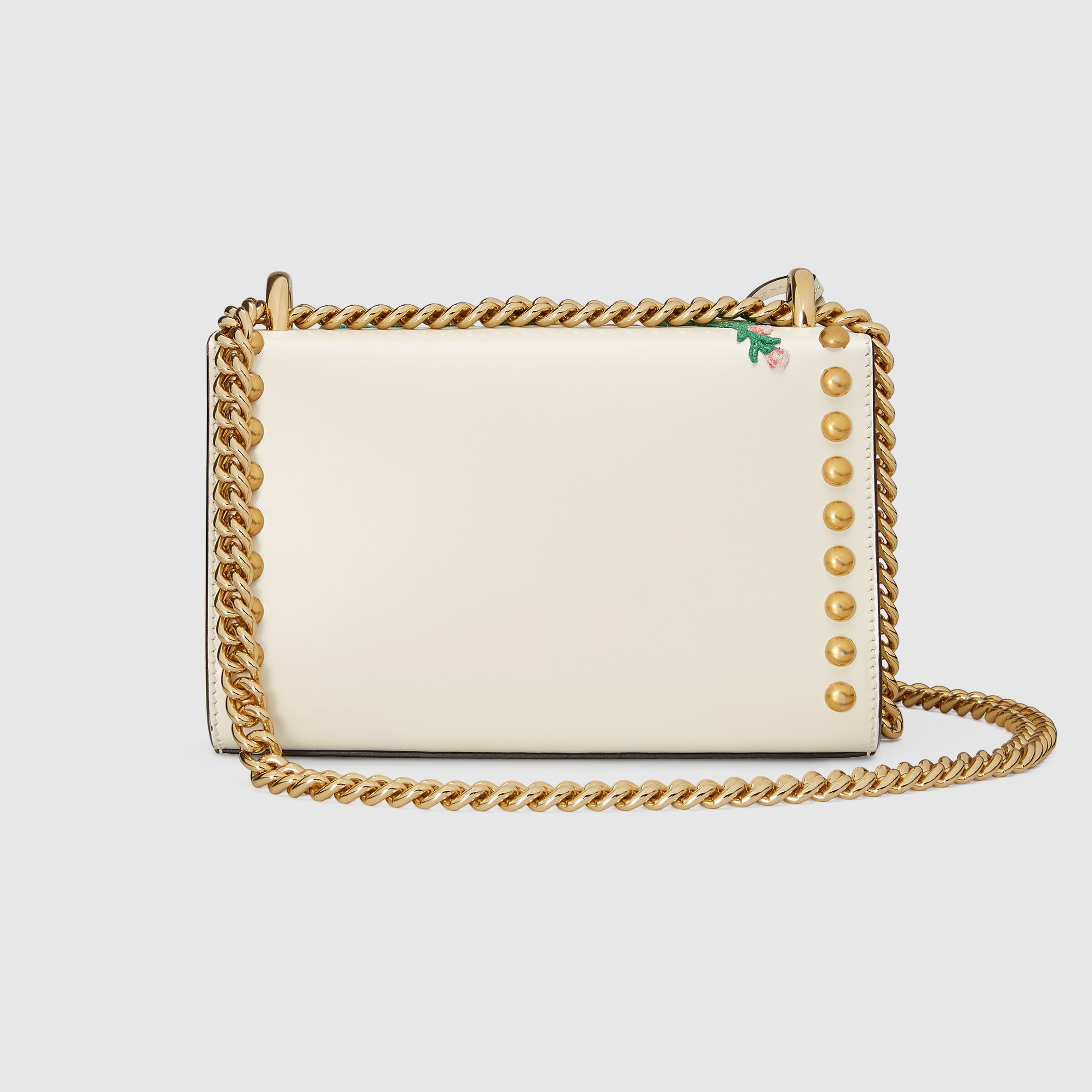 Padlock embroidered leather shoulder bag Gucci Women's Shoulder Bags