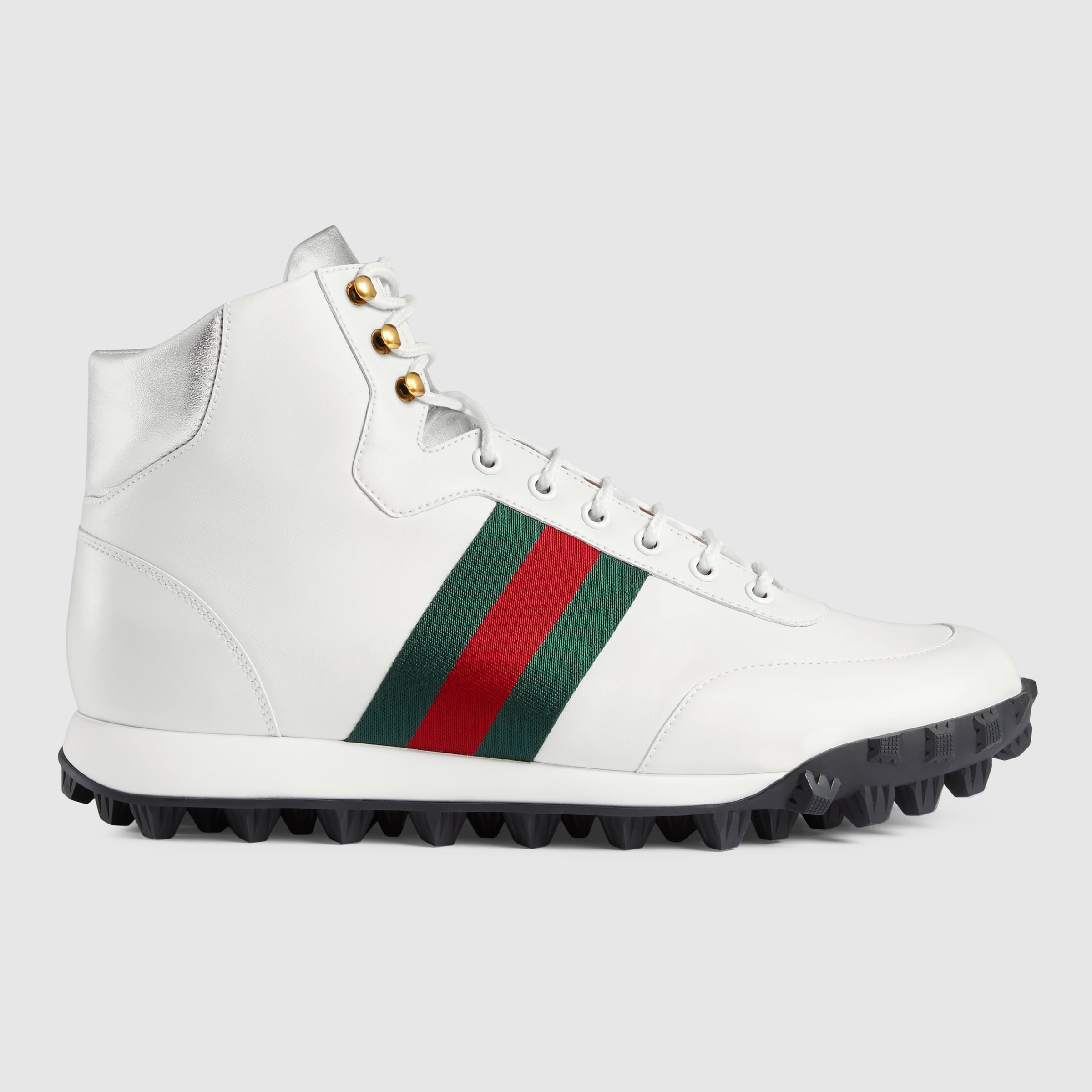 Hightop leather sneaker with  Gucci Men's Sneakers 478182DOPQ09076