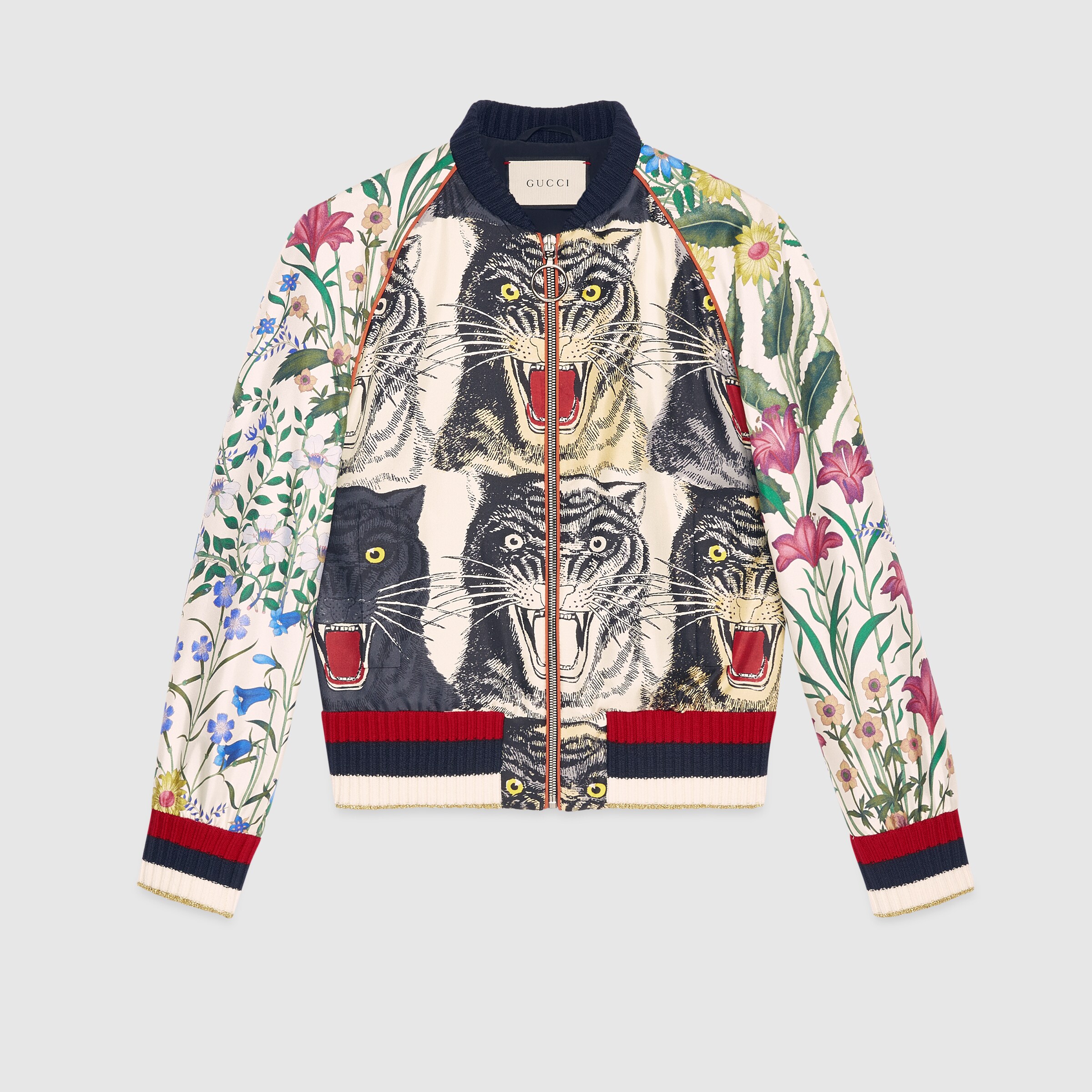 Gucci Women S Ready To Wear Ers Leather Patchwork Print Silk Er