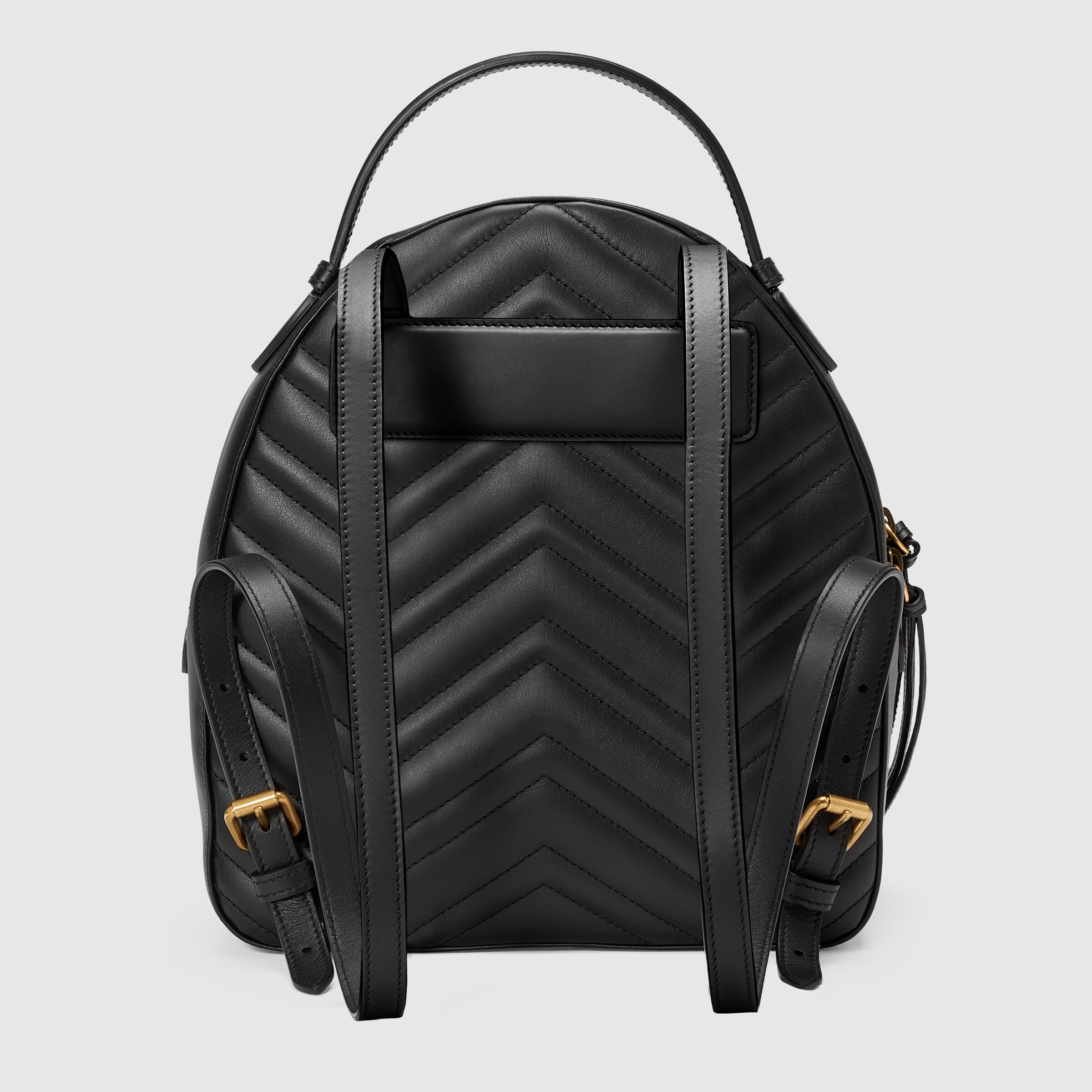 GG Marmont quilted leather backpack in Black quilted leather Gucci