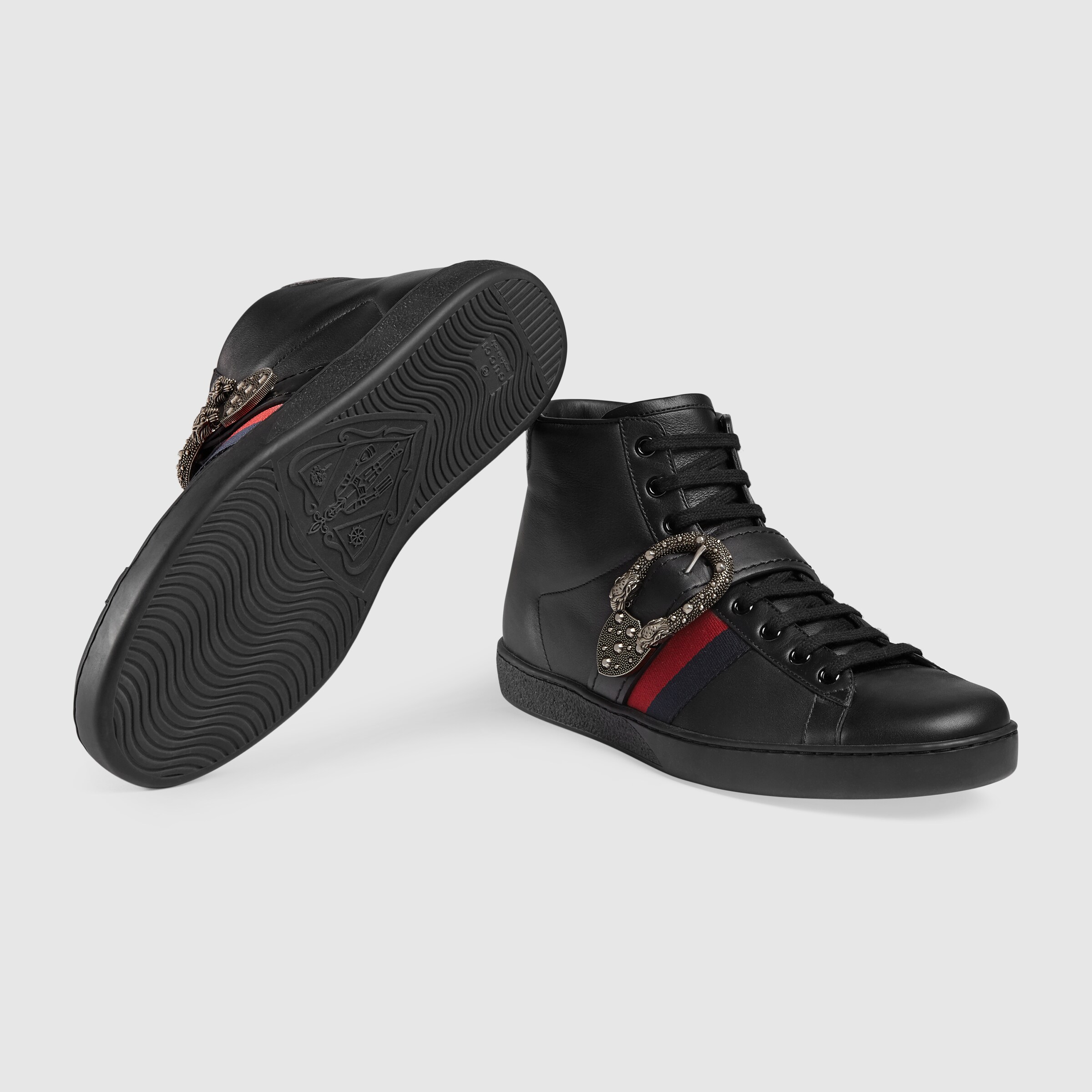 Ace high-top sneaker with Dionysus buckle - Gucci Men's Sneakers ...