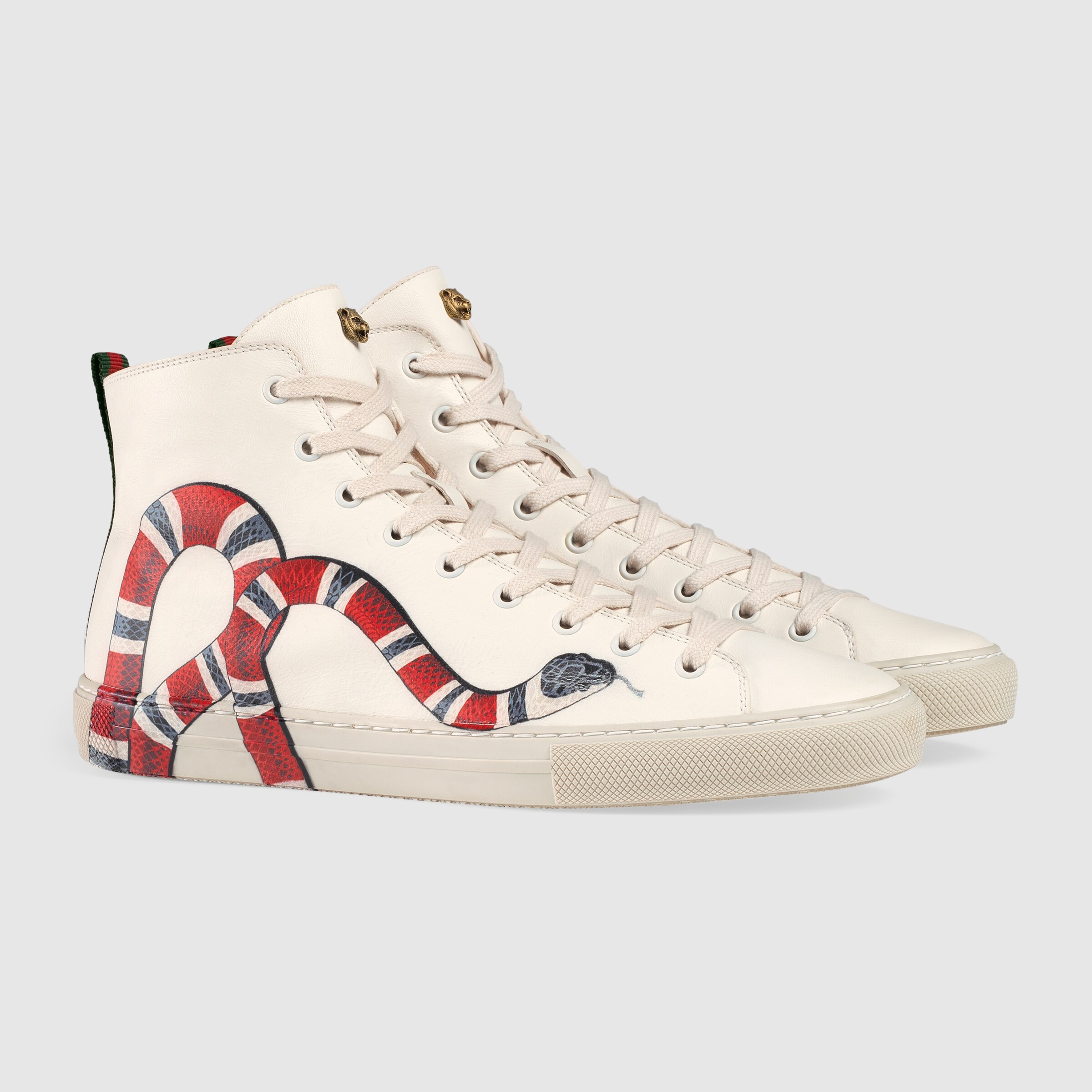 gucci snake high tops white