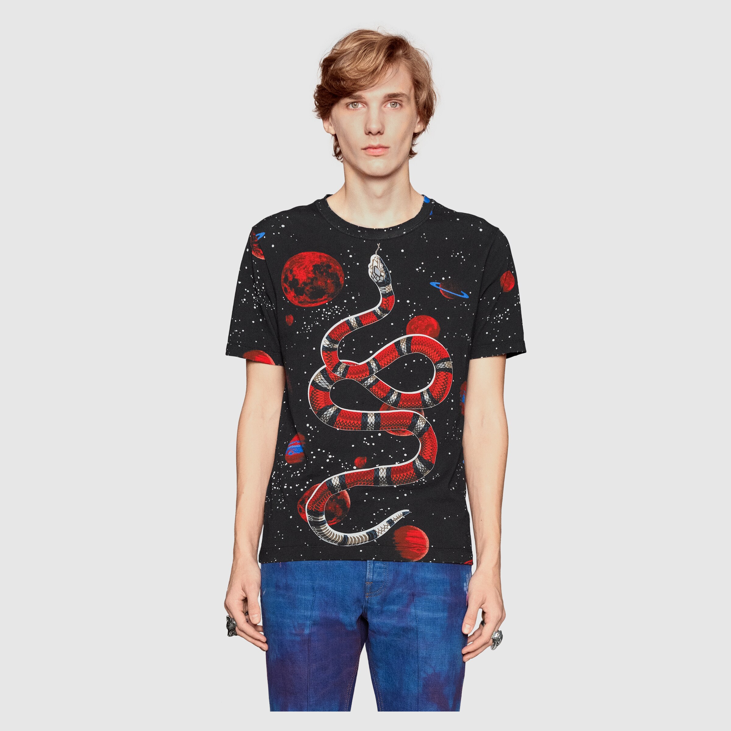 太空珊瑚蛇印花T恤 - Gucci Men's T-shirts 457