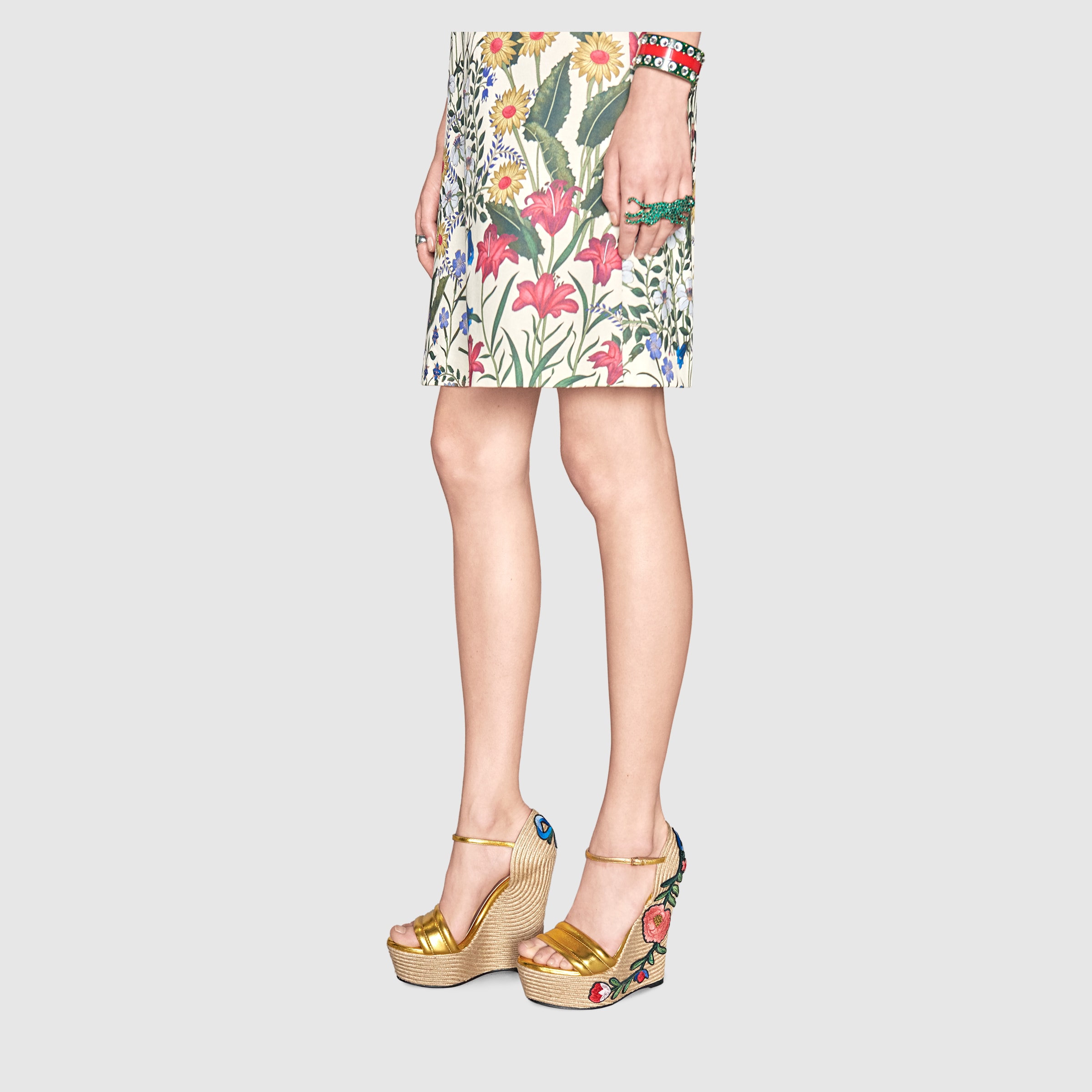 women's leather platform espadrille gucci