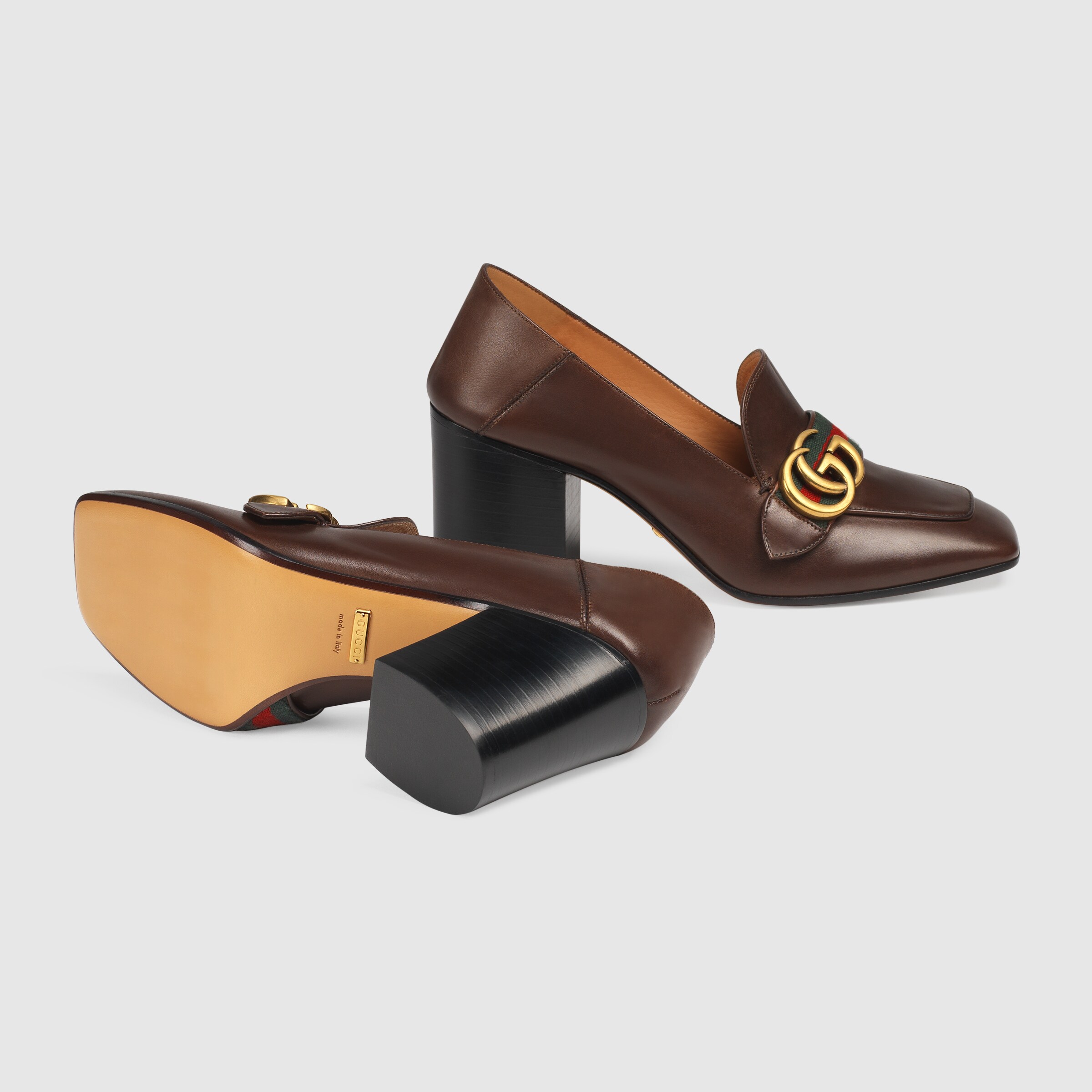 gucci loafer with heel