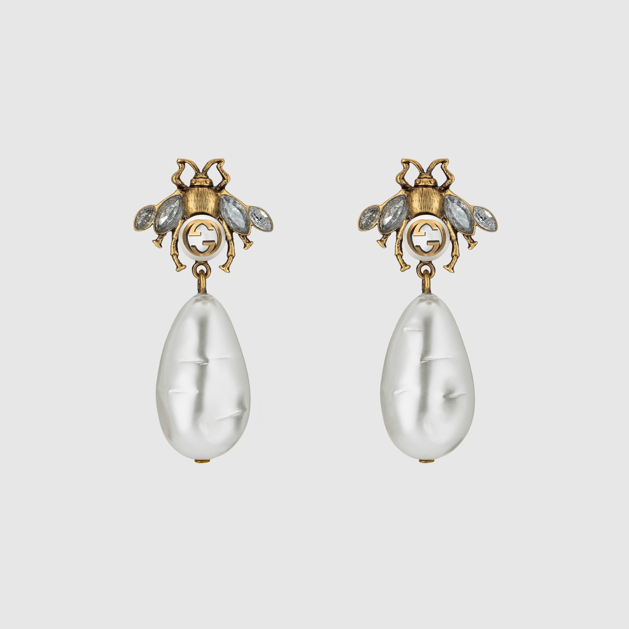 Bee earrings with drop pearls - Gucci Fashion Jewelry For Women ...