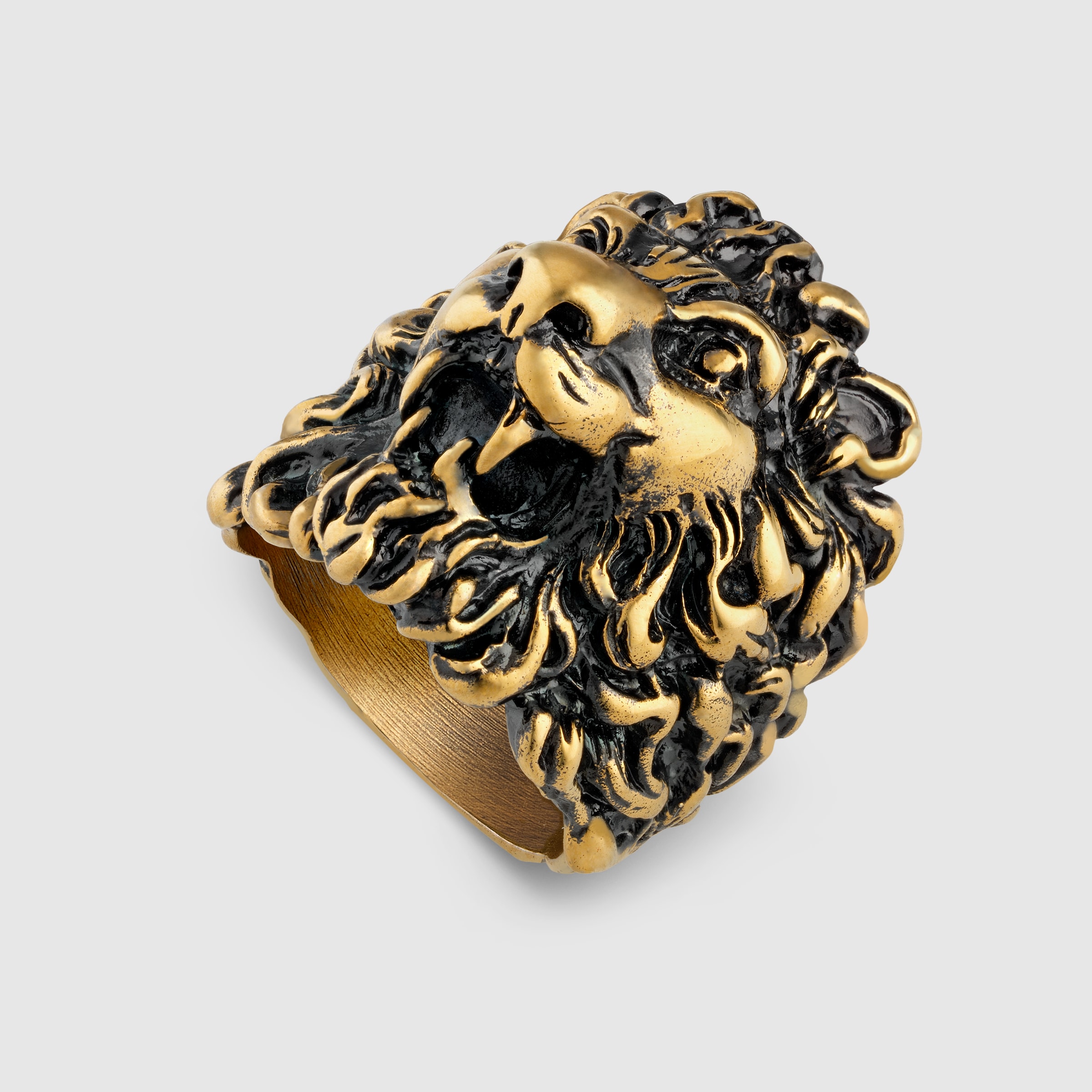 gucci mens lion ring