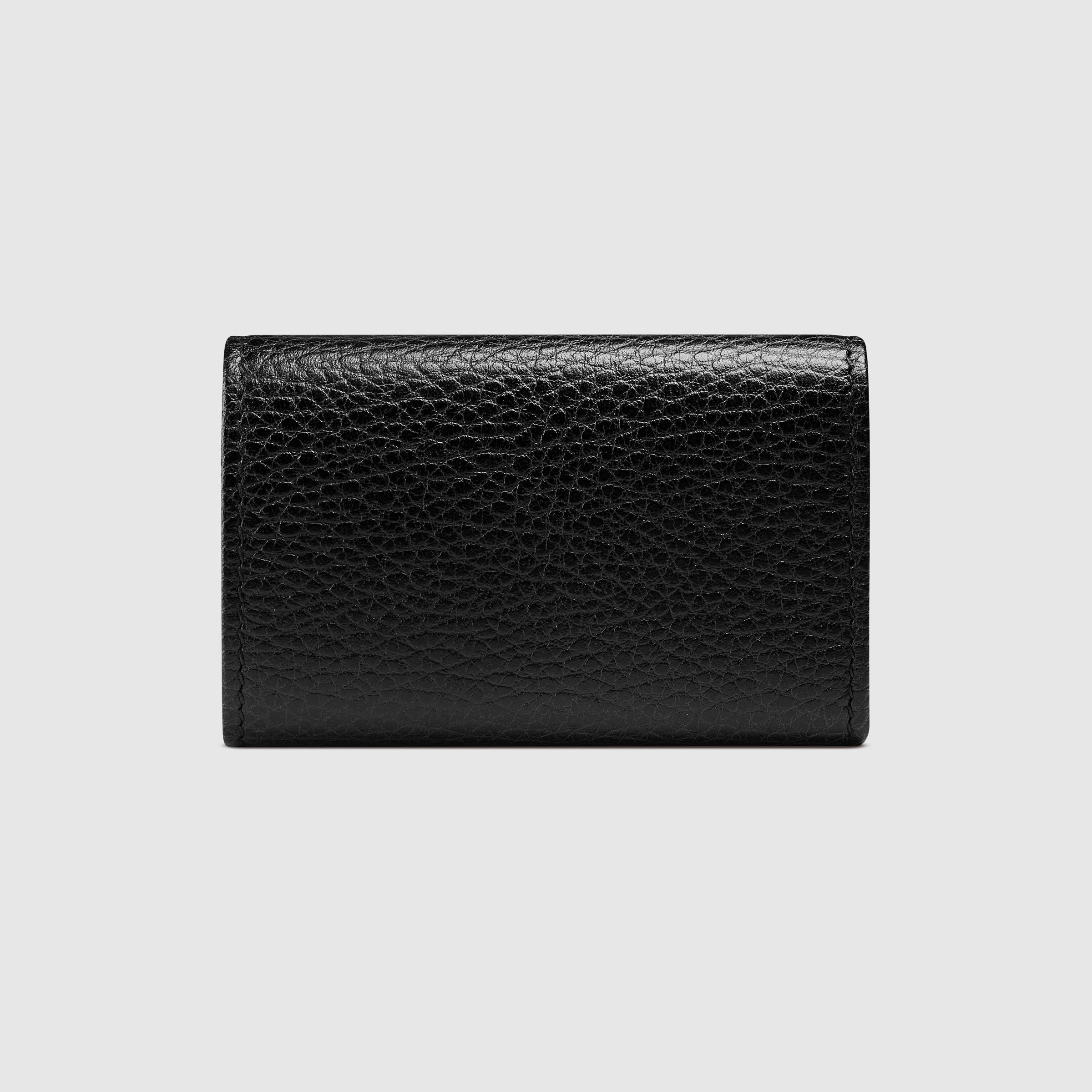 GUCCI ブラックレザー ダブルＧキーケース グッチレディース 財布・小物ダブルG レザー キーケース | GUCCI® JP
