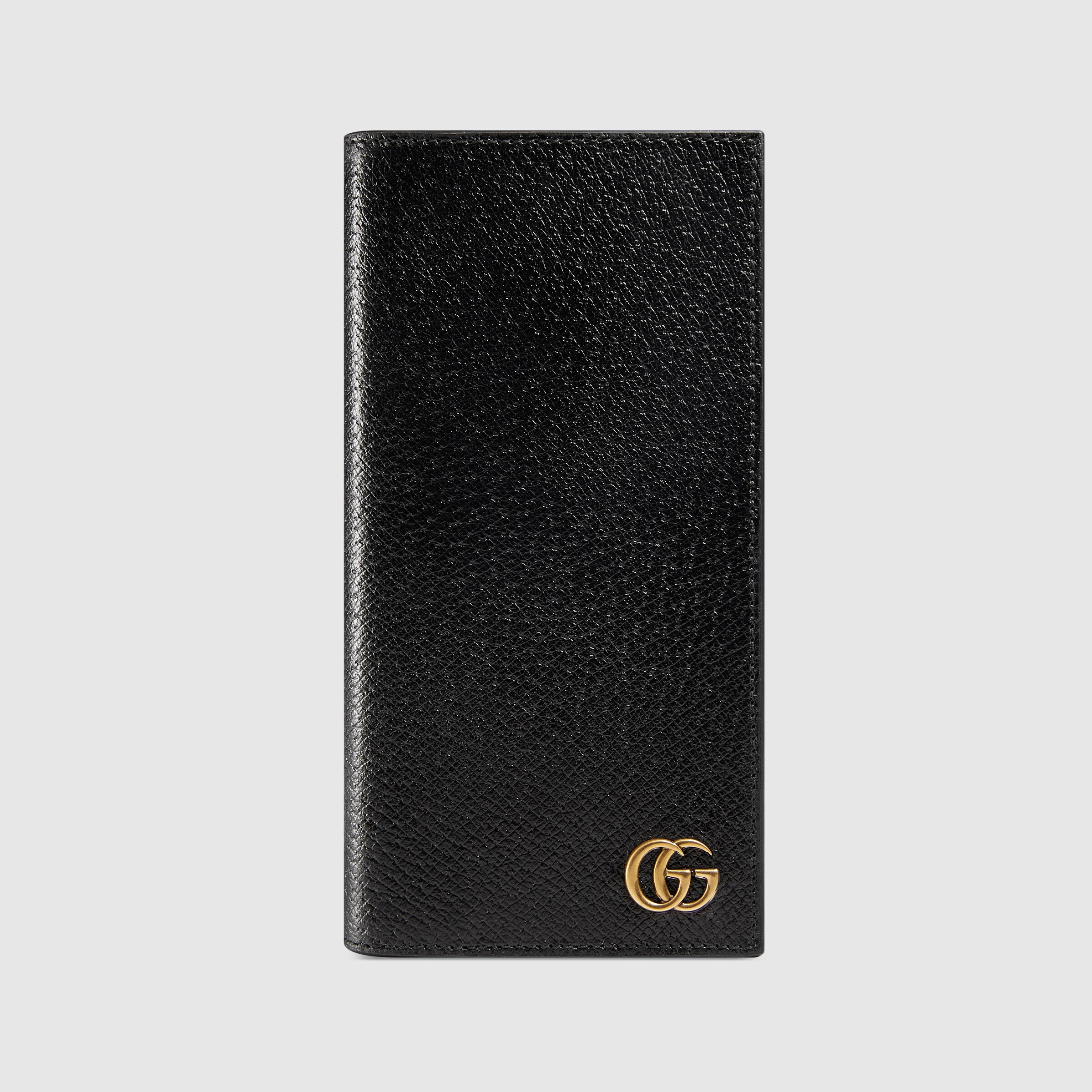 Black Leather GG Marmont Long Id Wallet GUCCI® US