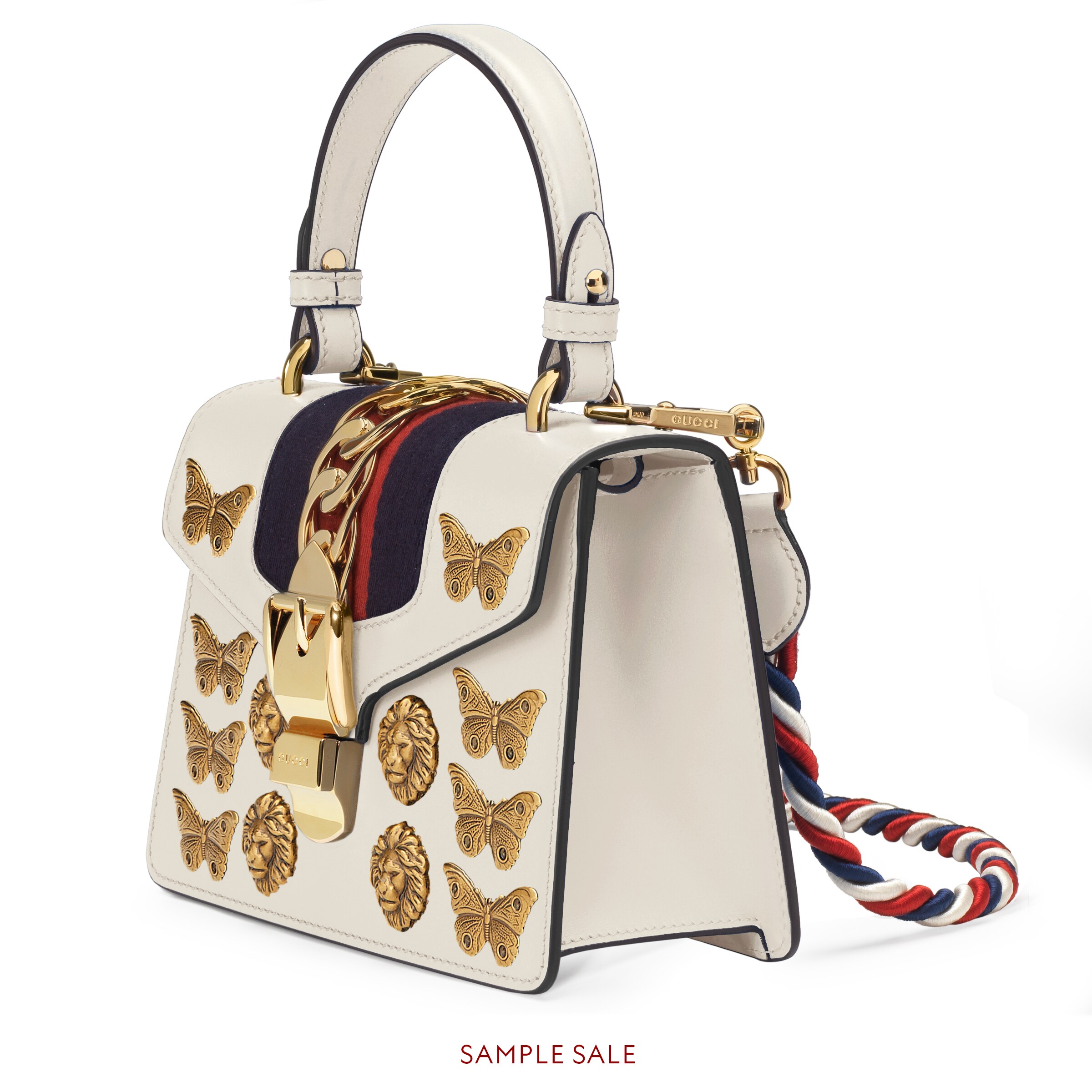 sylvie animal studs leather mini bag gucci s sylvie animal studs leather mini bag gucci s