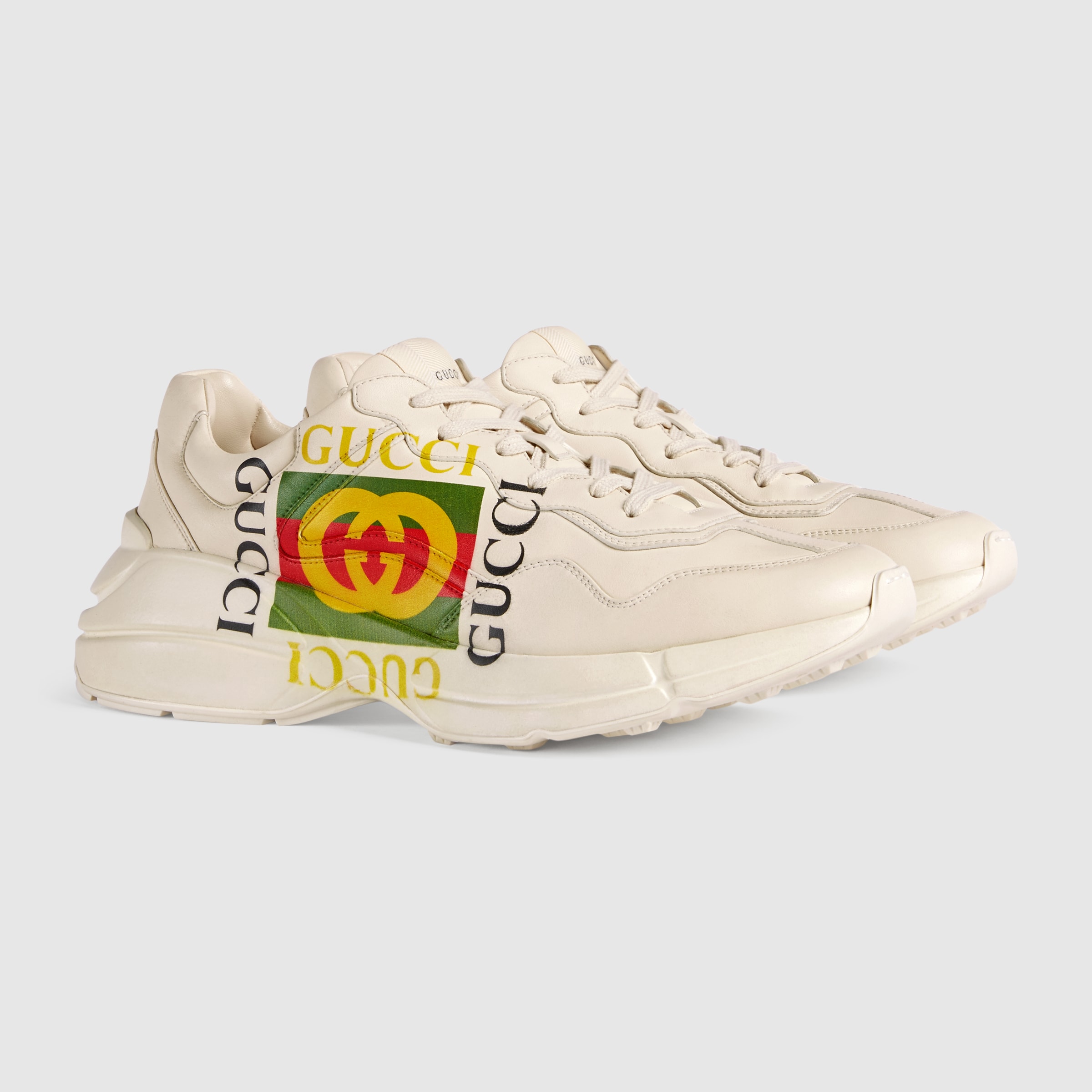 Rhyton Gucci Logo Leather Sneaker Gucci® 9042