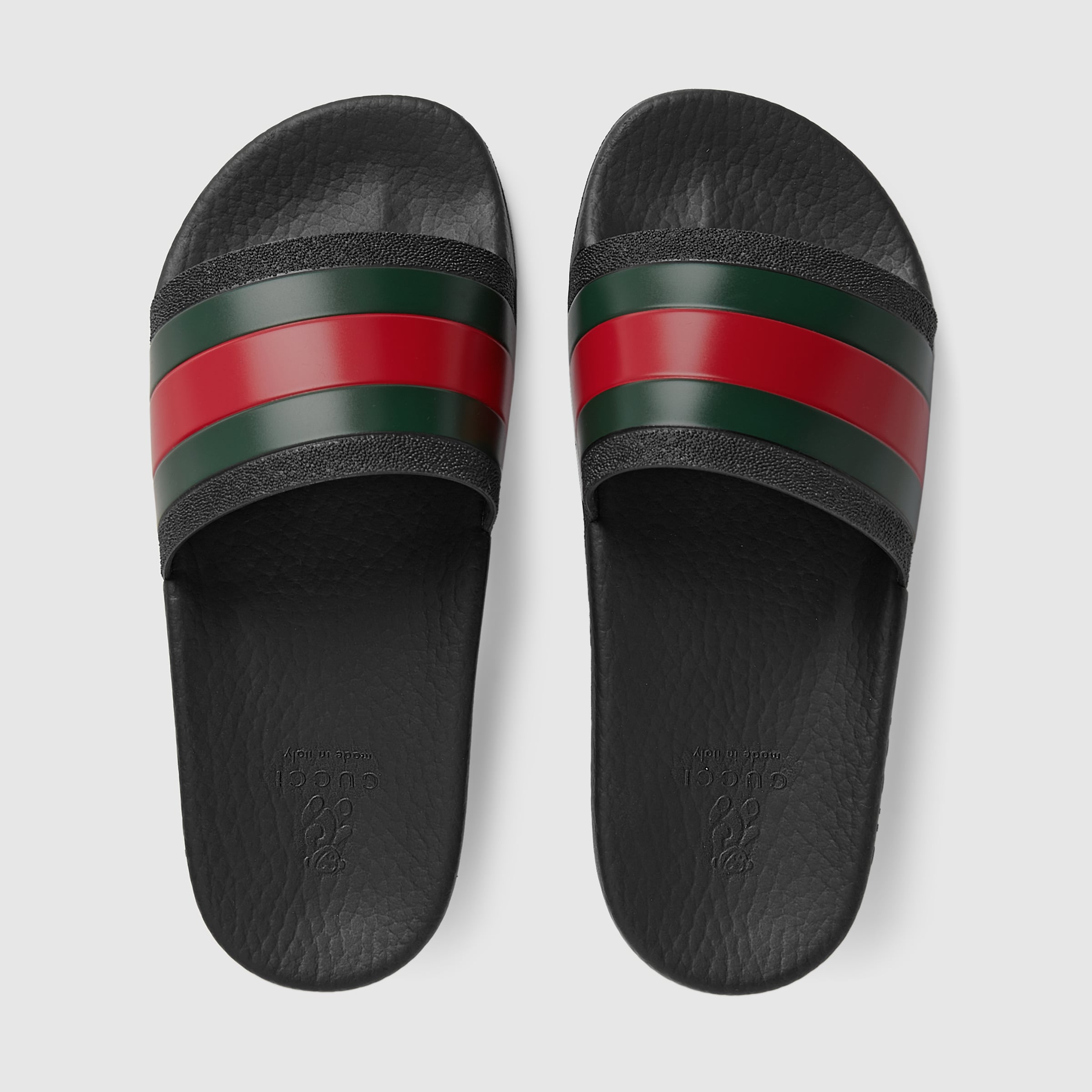 Black Rubber Children's Slides With  GUCCI® US
