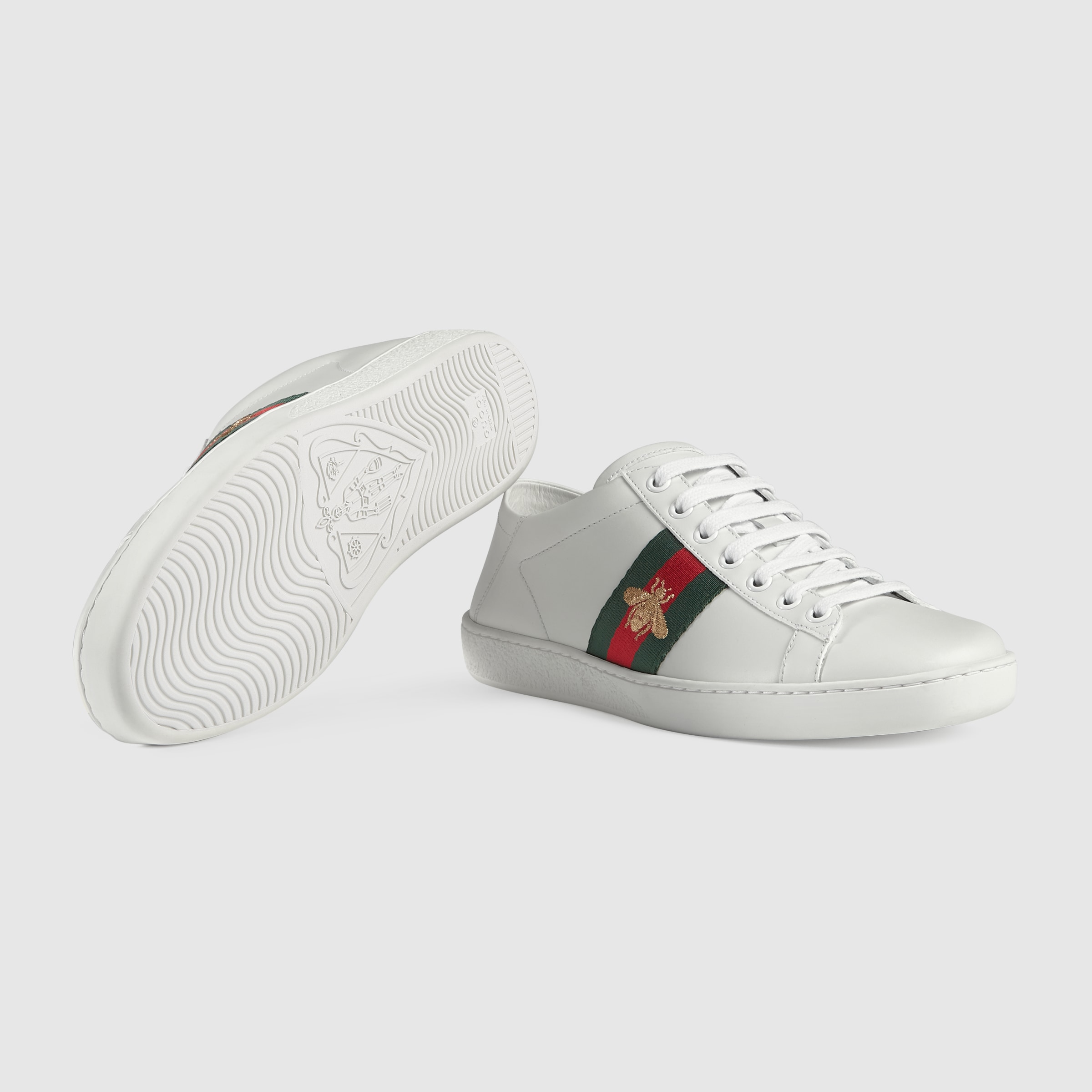 gucci new ace leather sneakers