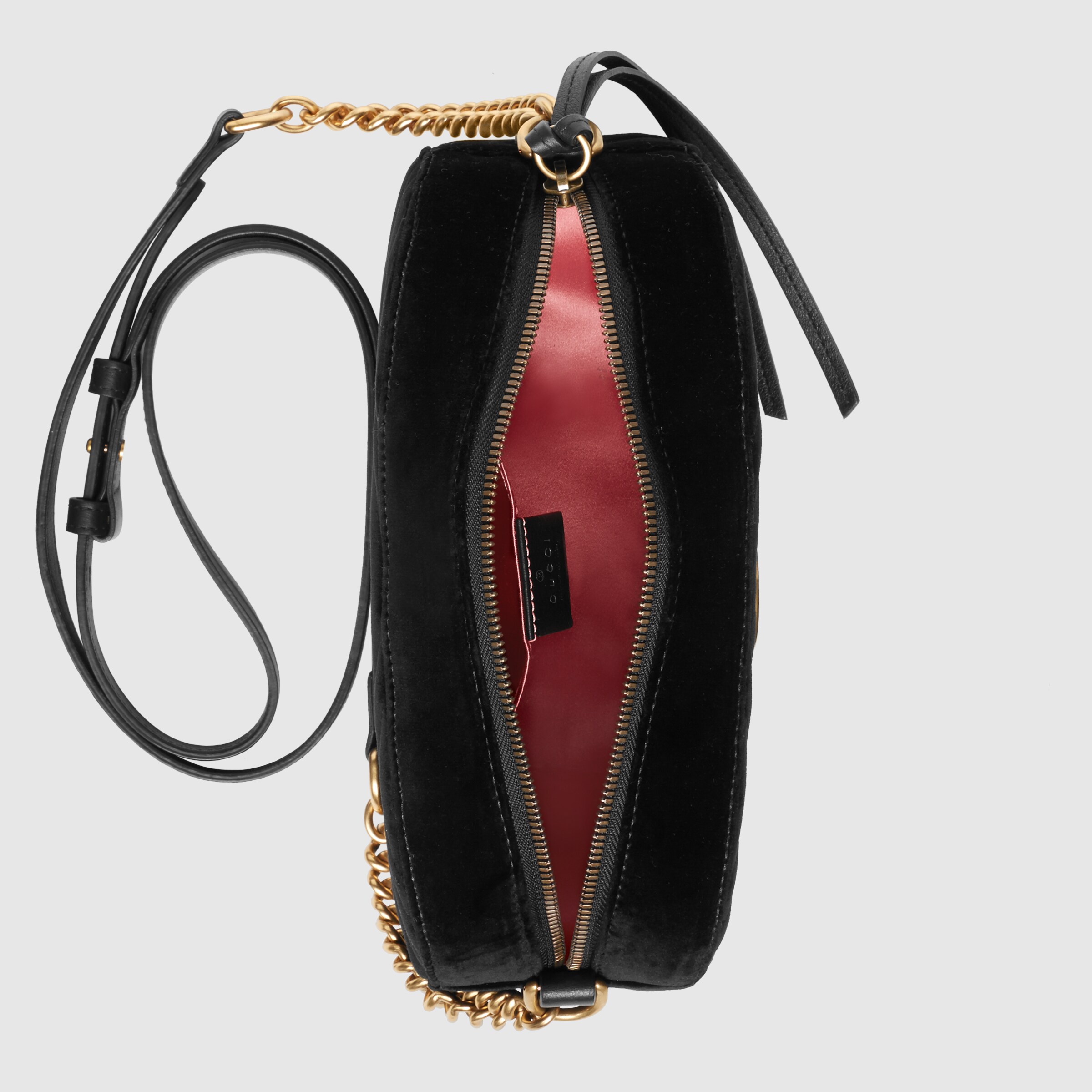 gg velvet round shoulder bag