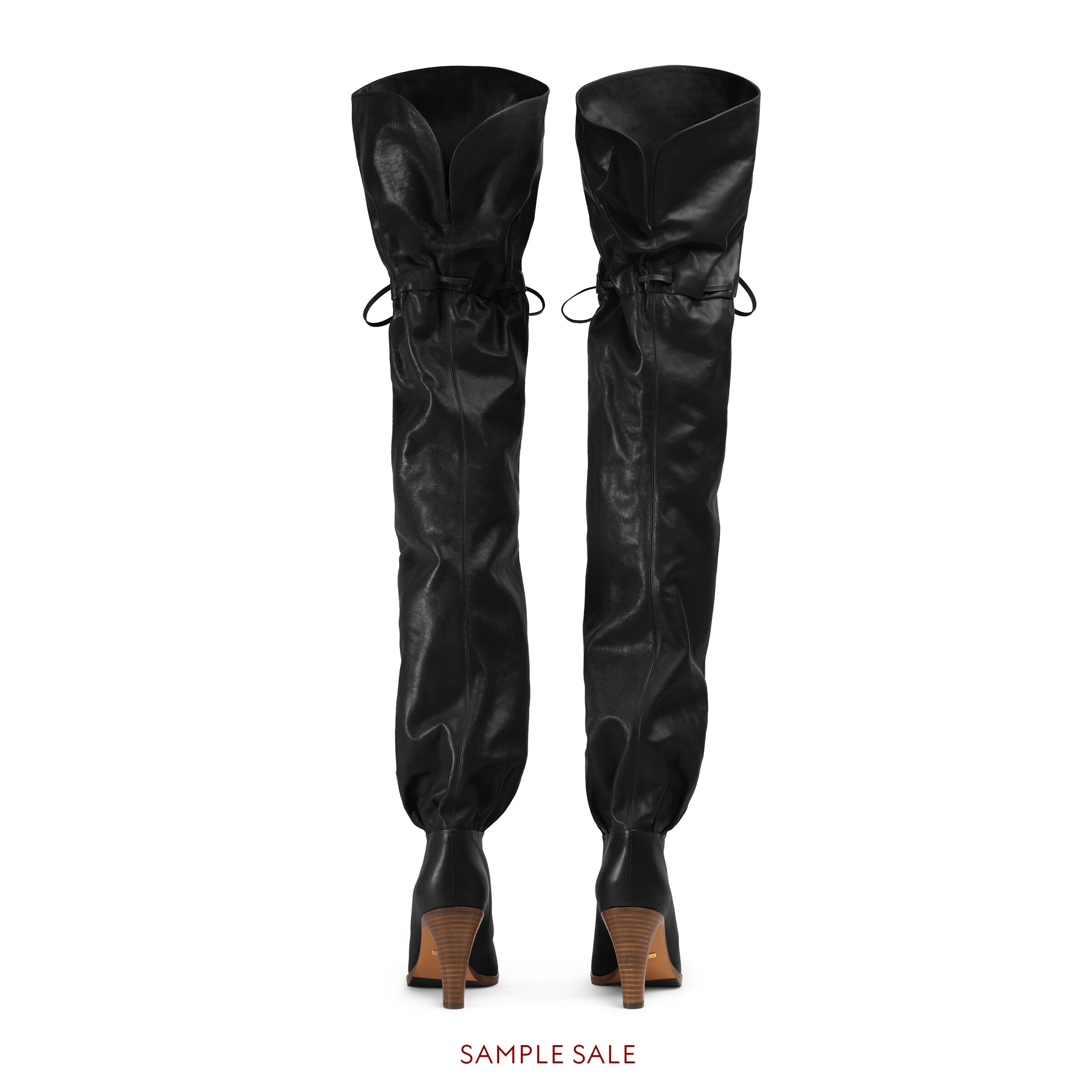 Leather overtheknee boot in Black soft leather Gucci Women's Boots