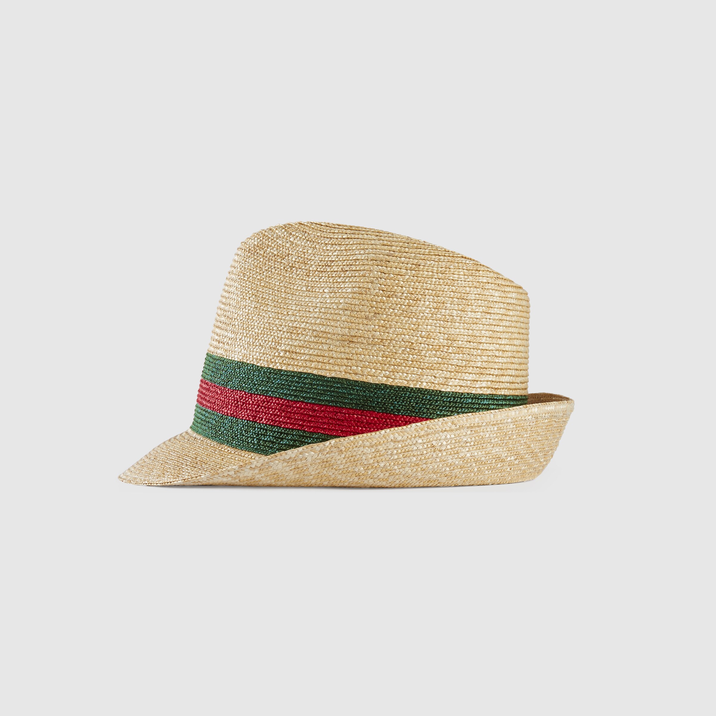 Beige Woven Straw Fedora GUCCI® US
