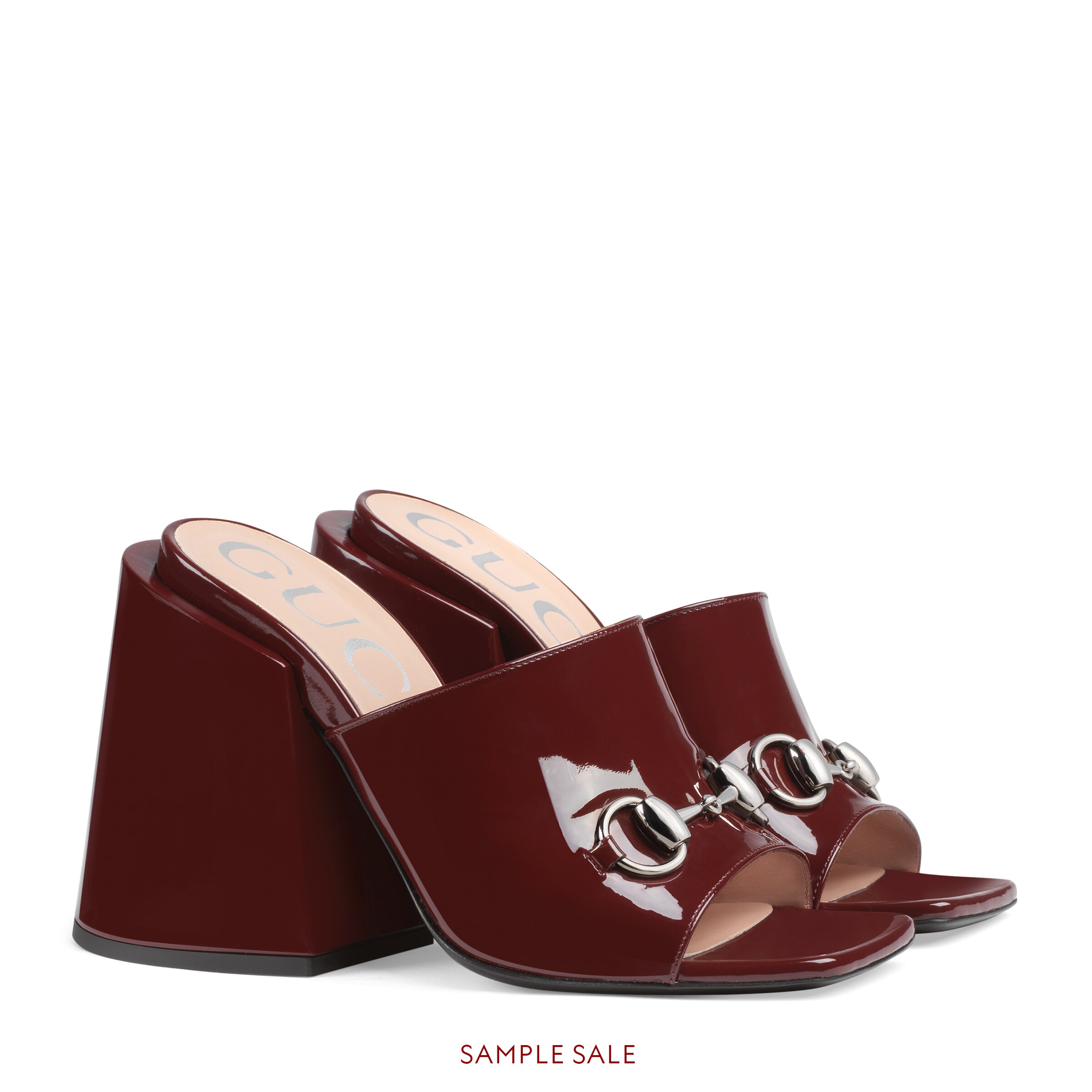 gucci mid heel slide