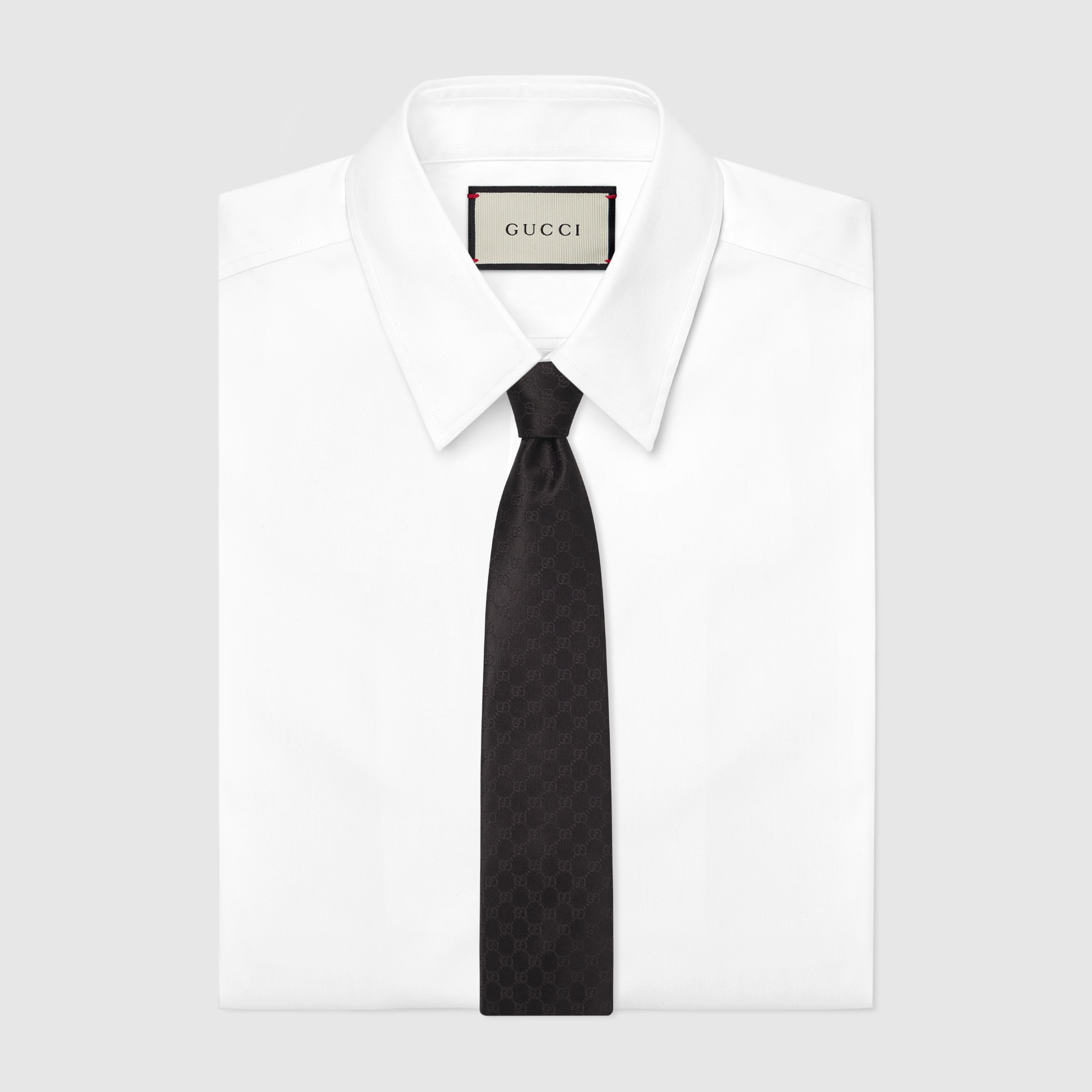 【美品】GUCCI 刺繍ネクタイ スネーク　ブラック　黒 456520_4B002_1000_002_100_0000