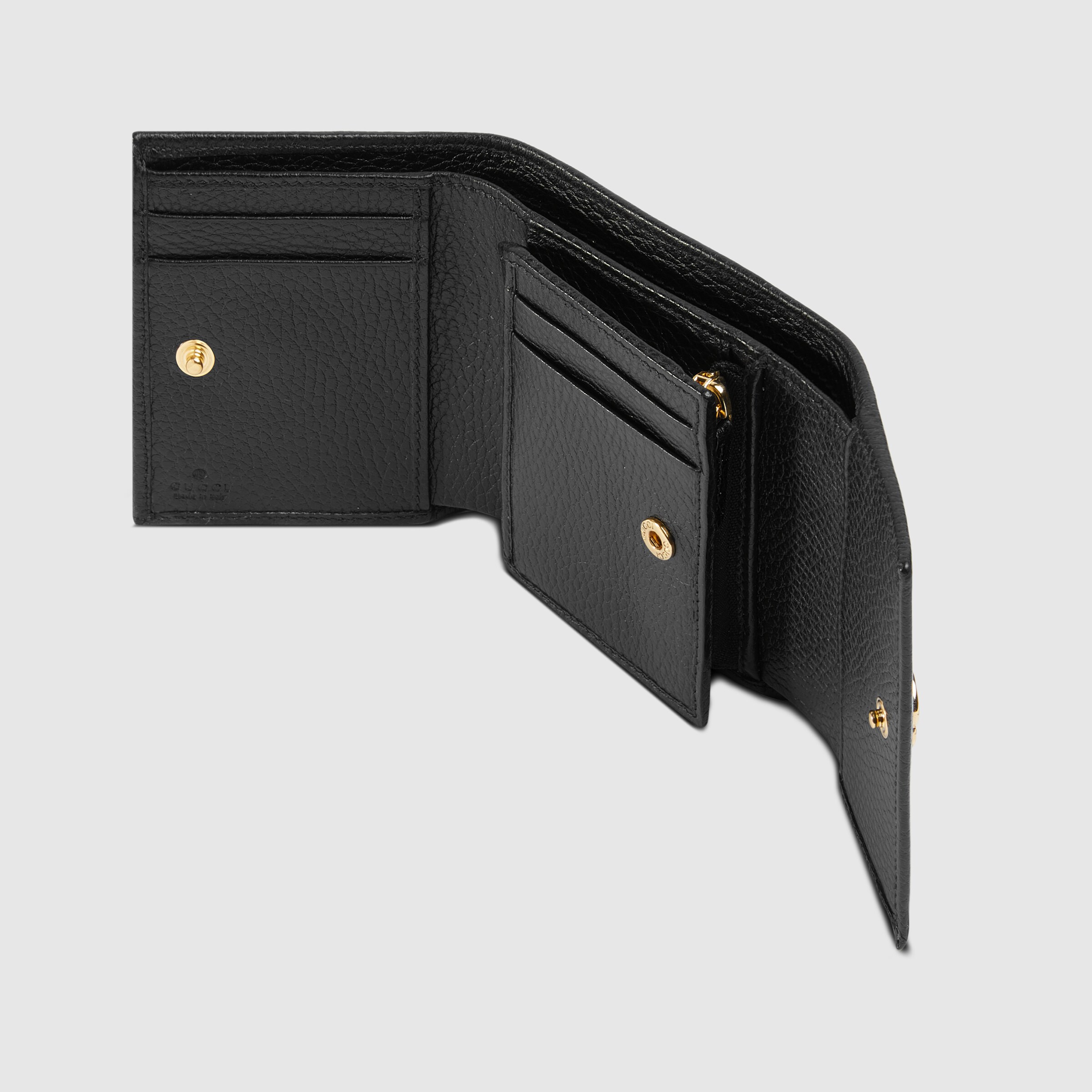 Black GG Marmont leather wallet GUCCI® UK