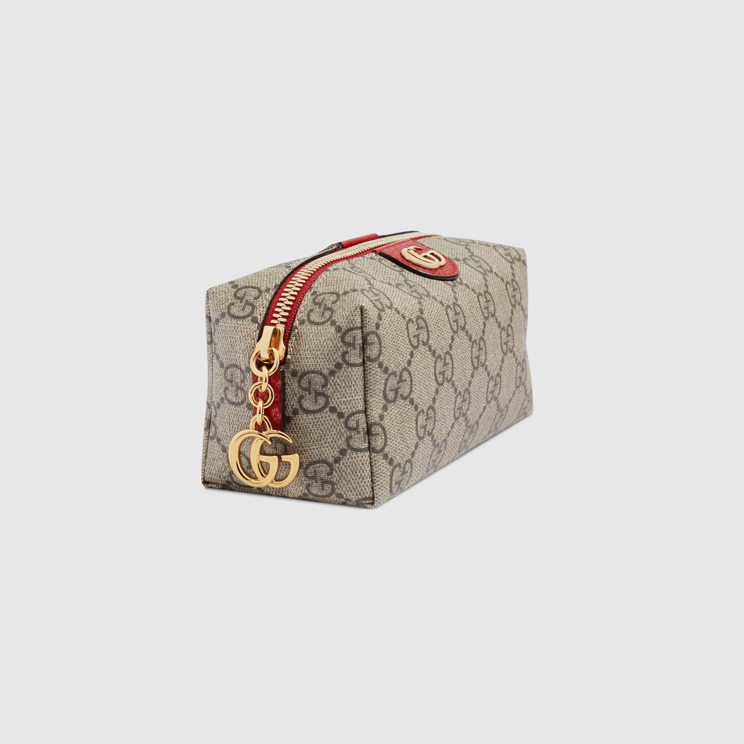 Hibiscus Red GG Supreme Canvas Ophidia Small Cosmetic Case GUCCI® US