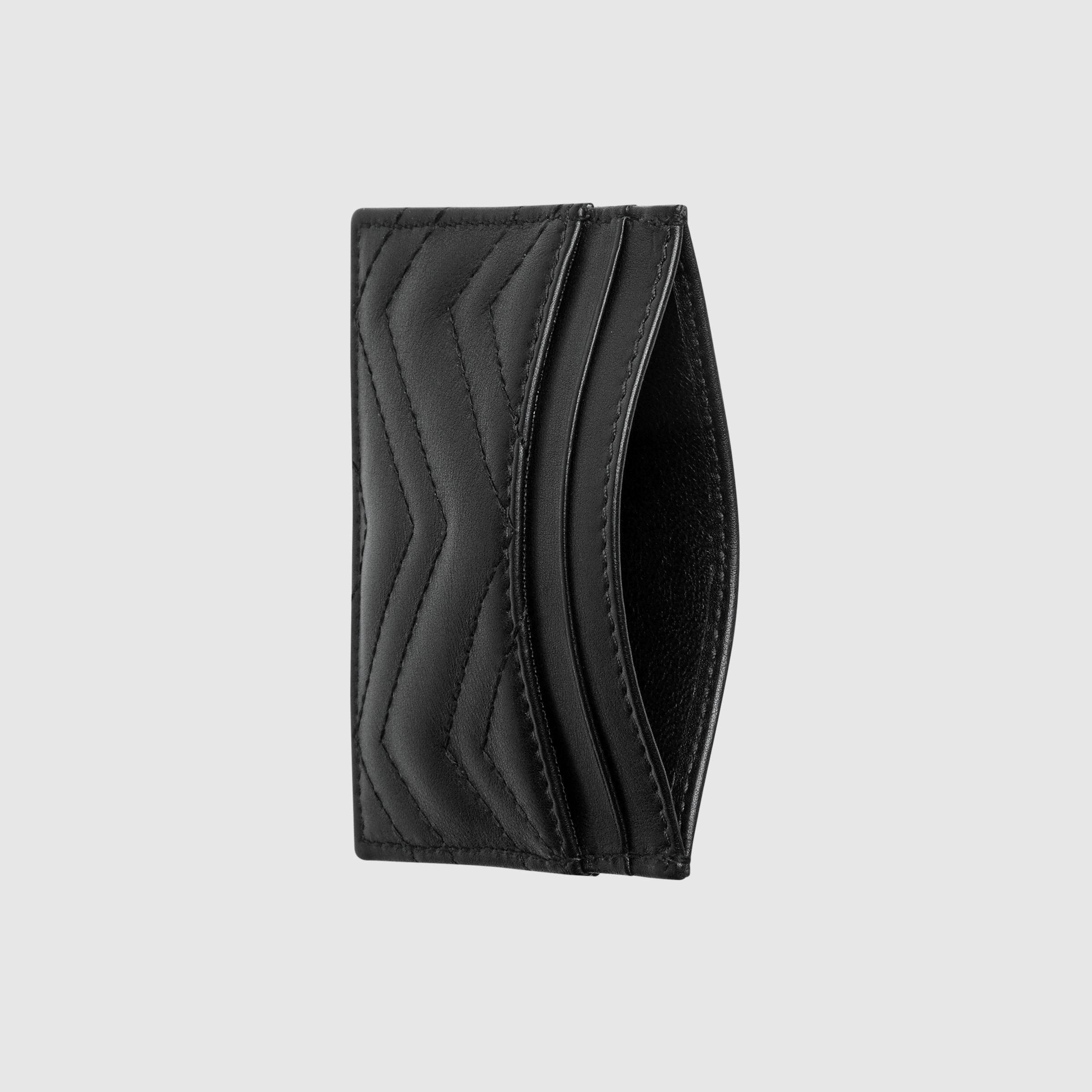 Black Leather GG Marmont Card Case | GUCCI® US