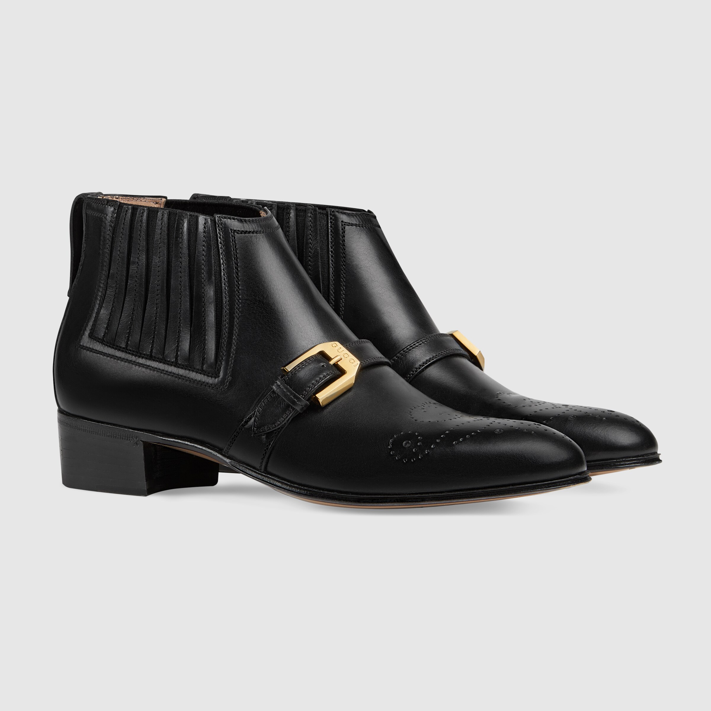gucci leather jodhpur boots