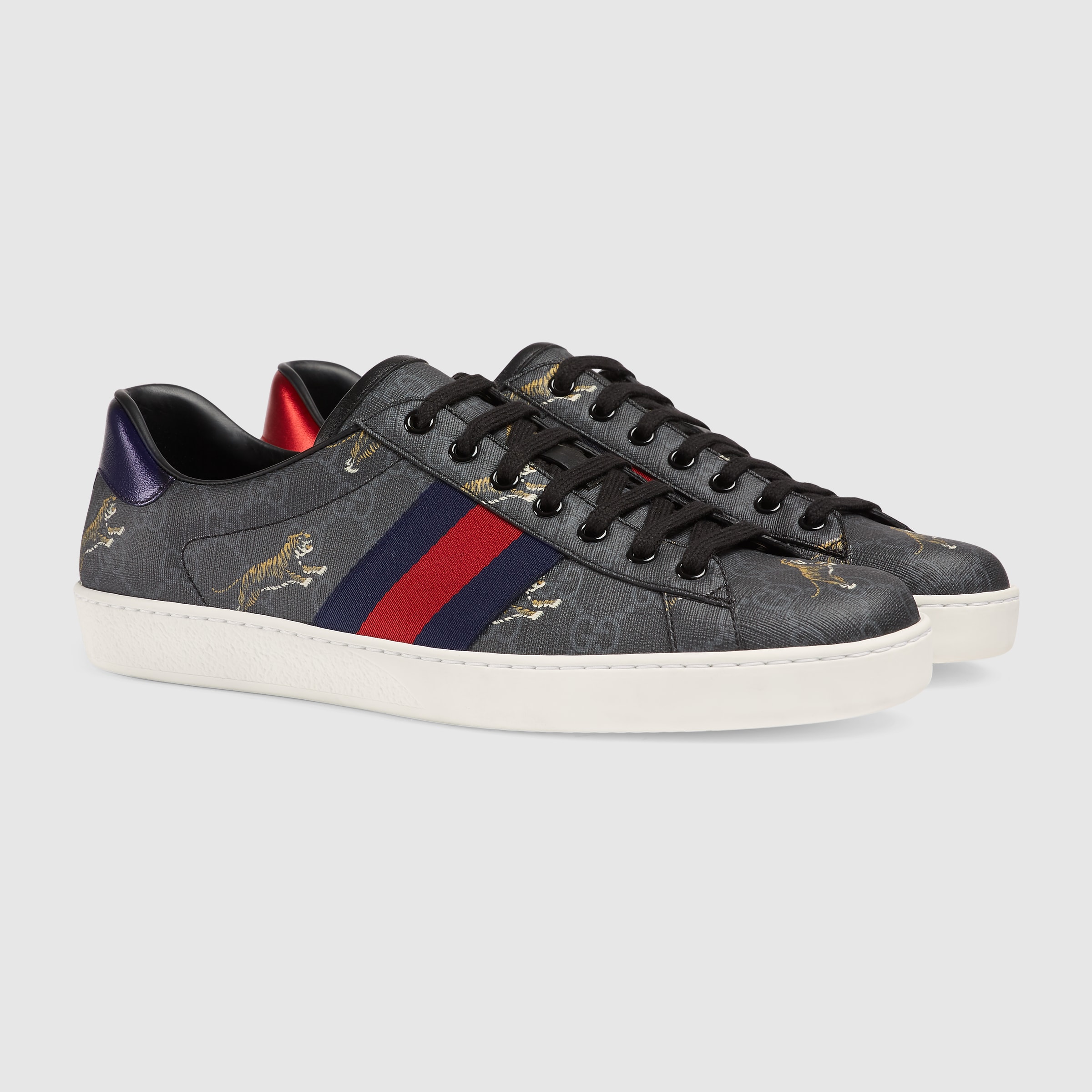 gucci black tiger sneakers