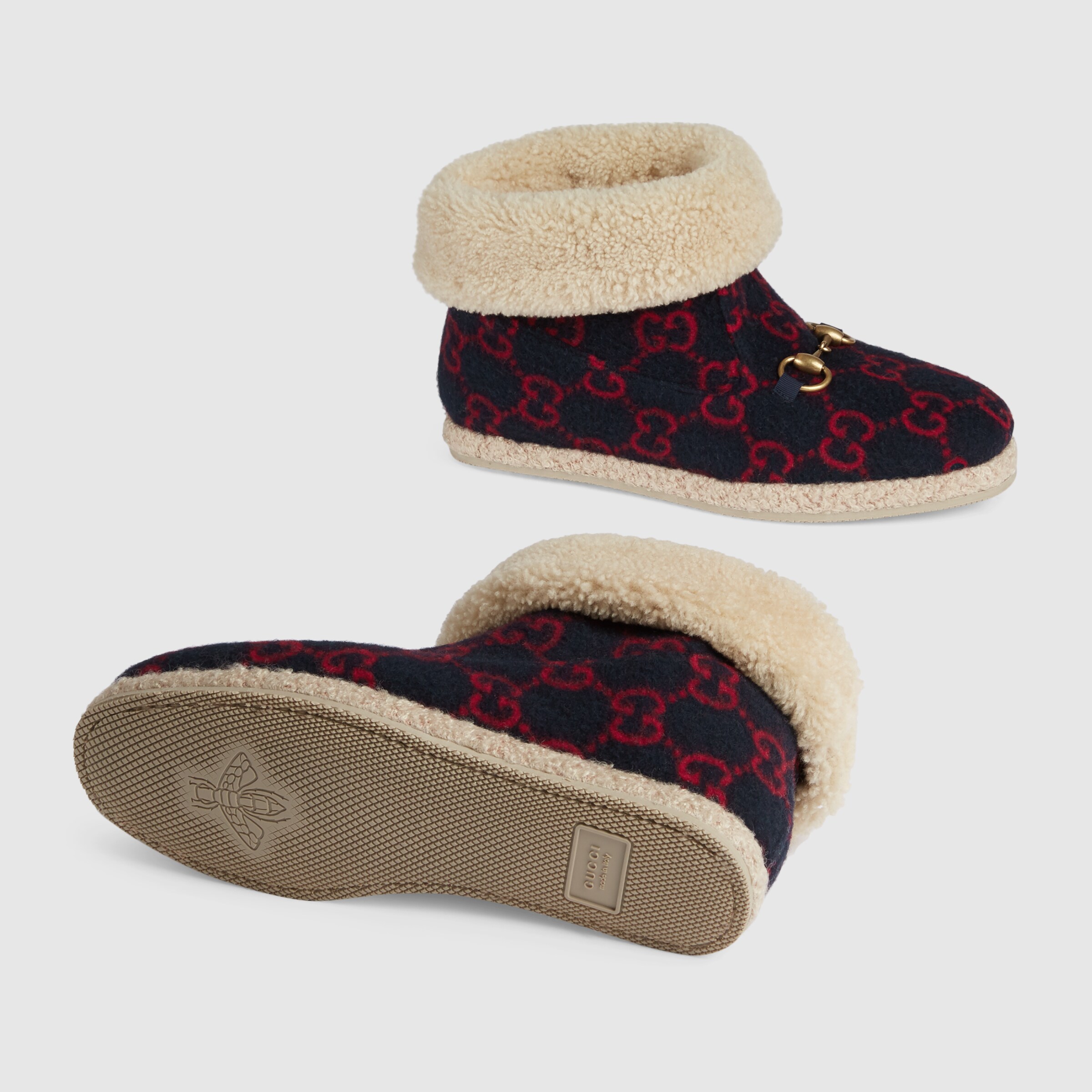 women gucci gg wool ankle