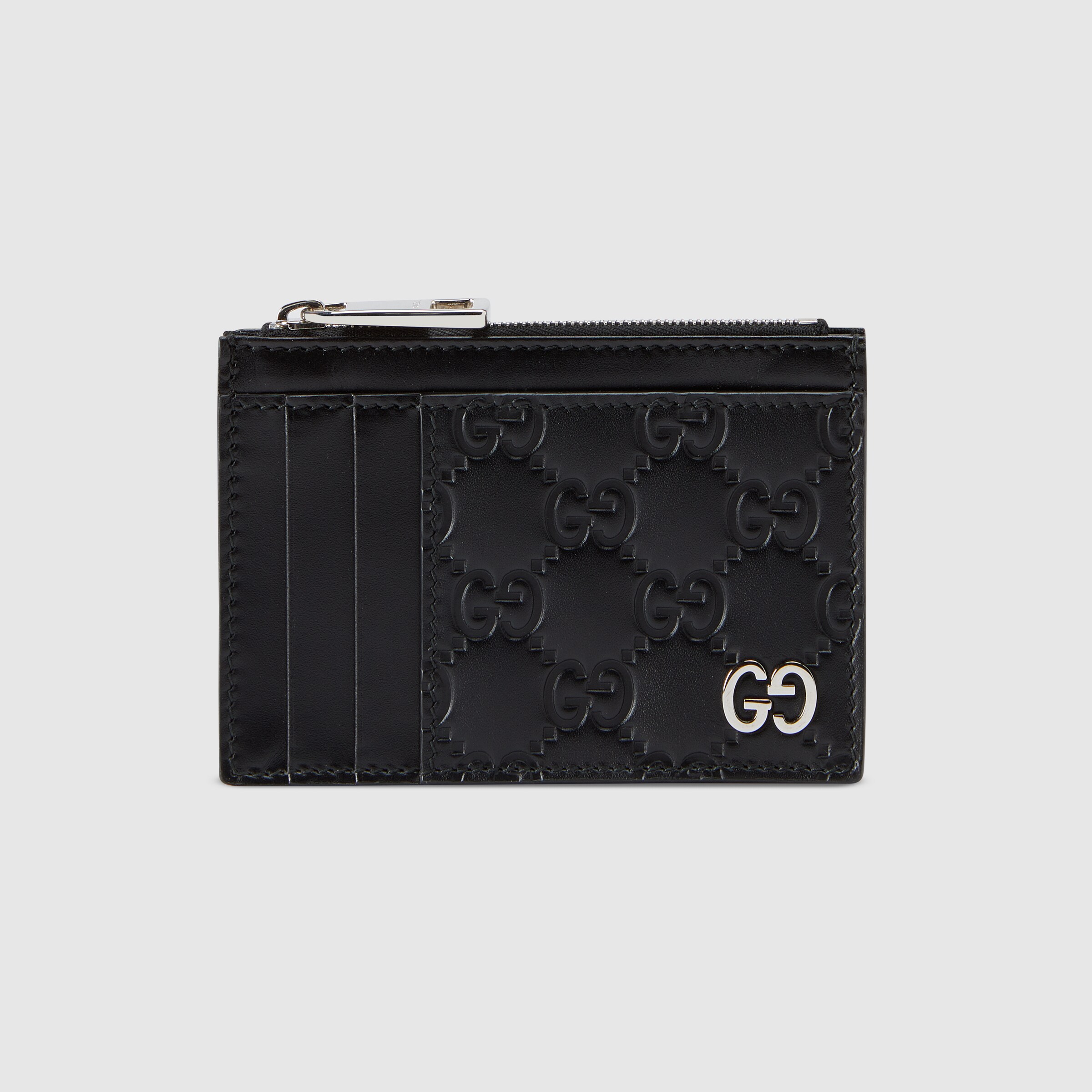 Gucci Signature card case in black Gucci Signature | GUCCI® US