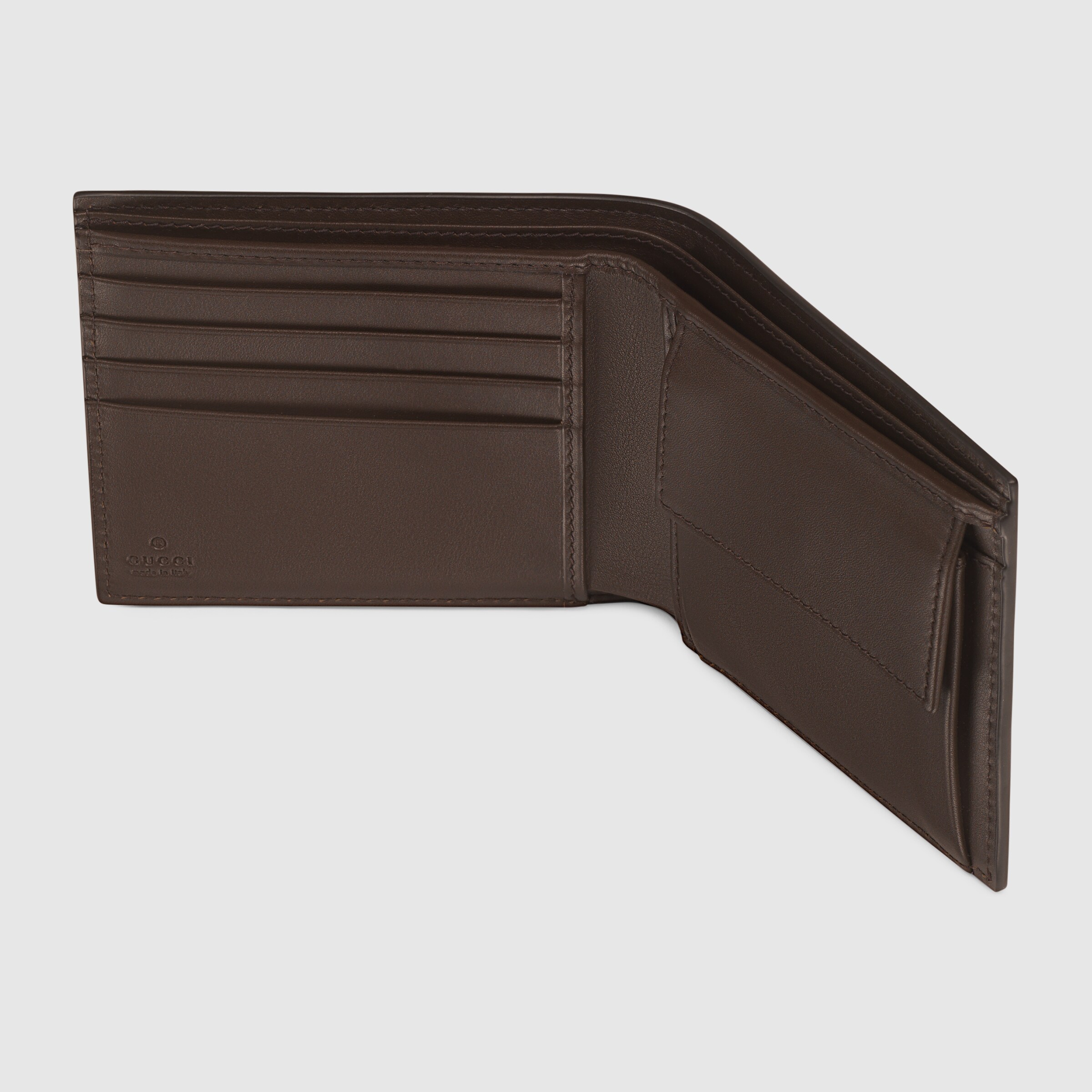 リザード プリント レザー コインウォレット ・オフホワイト/ブラウン