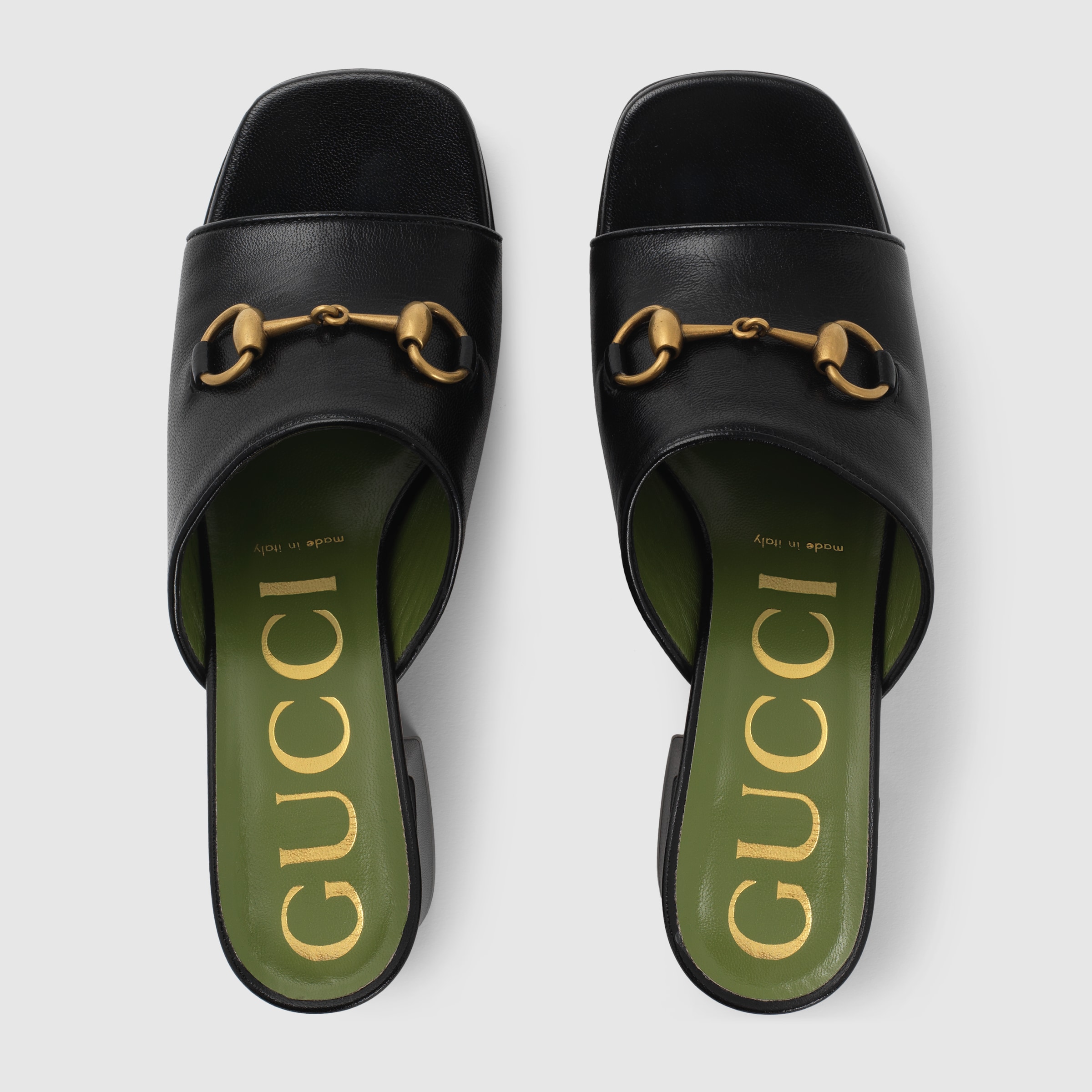 gucci mid heel slide