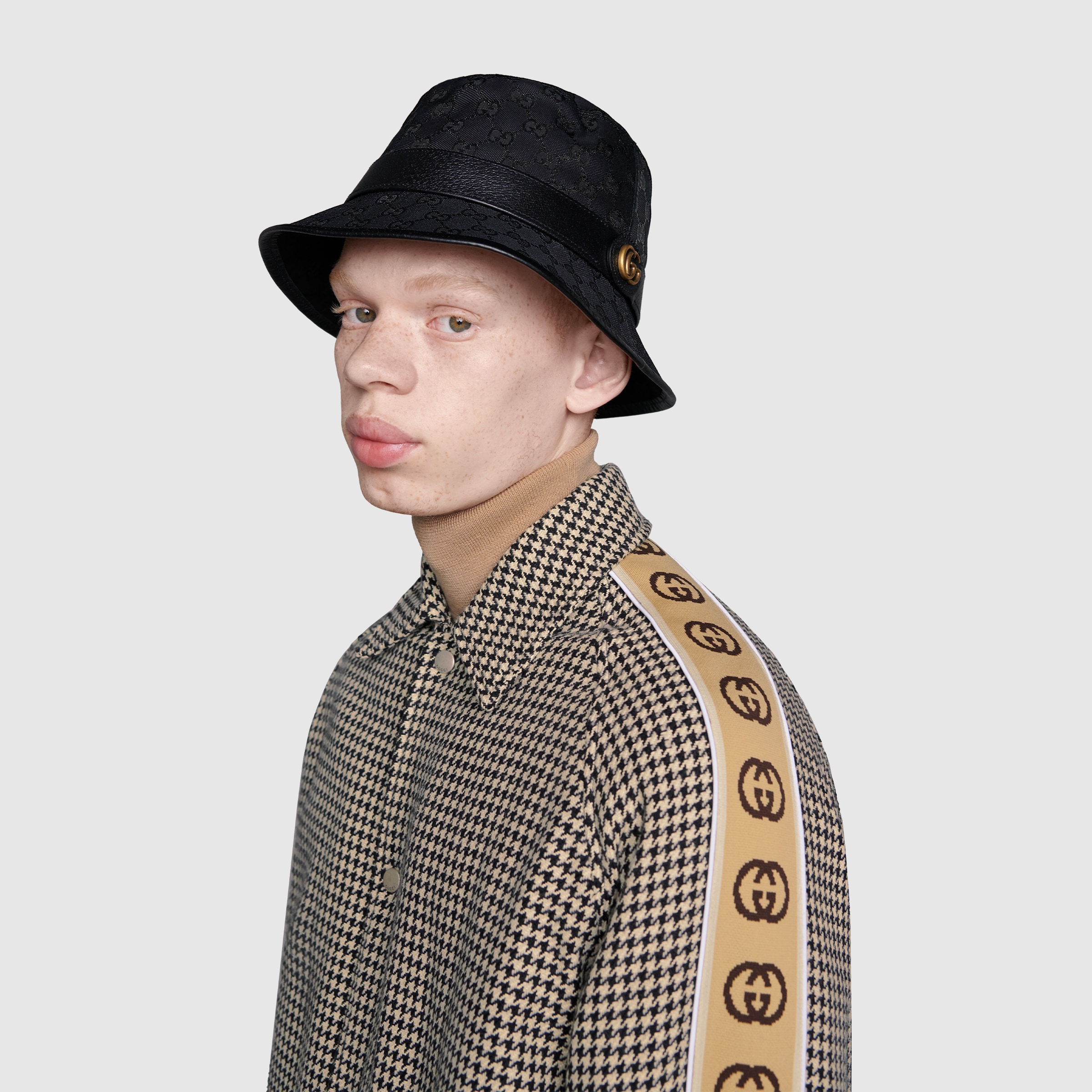 Black GG Canvas Bucket Hat With Double G GUCCI® US