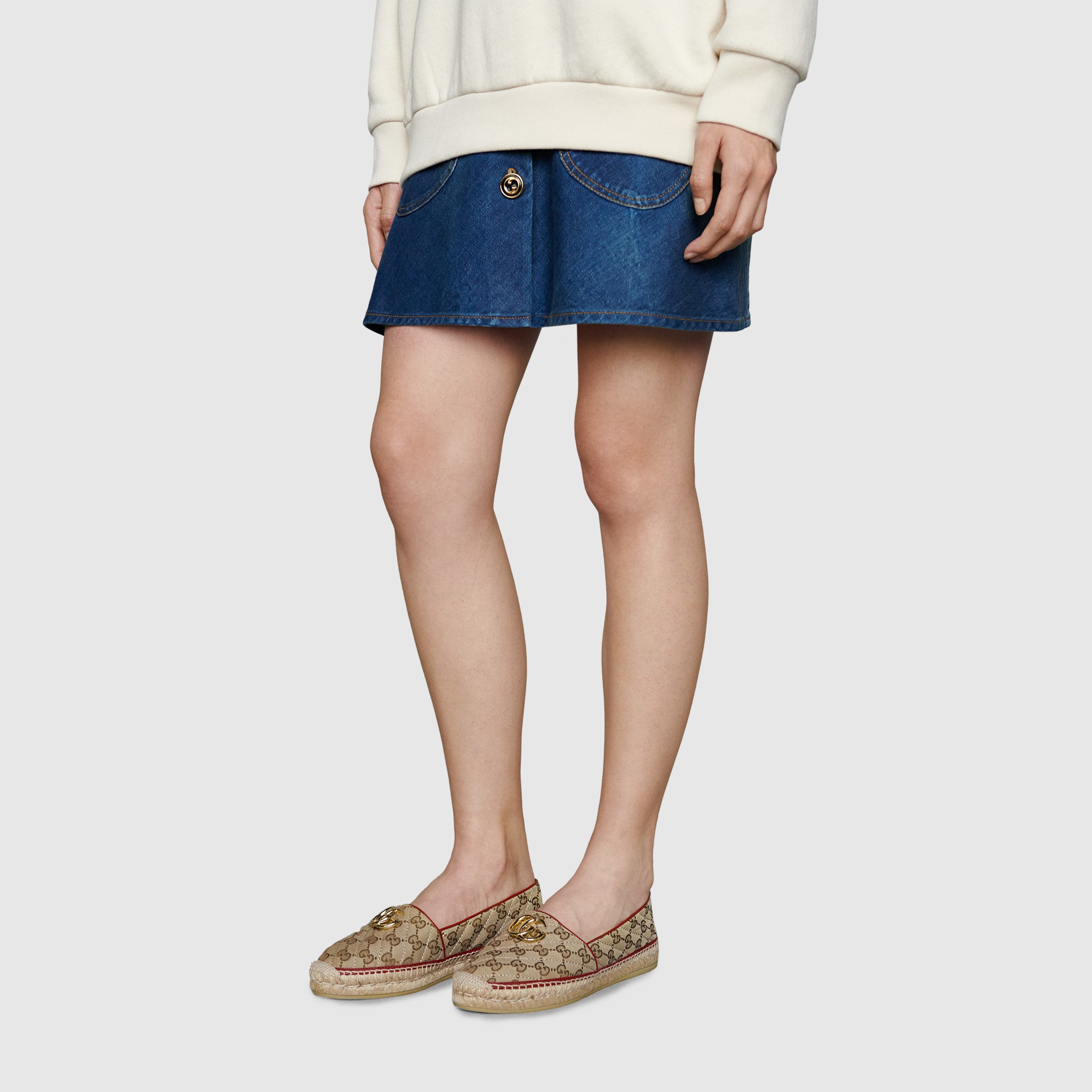 gucci matelasse canvas espadrille