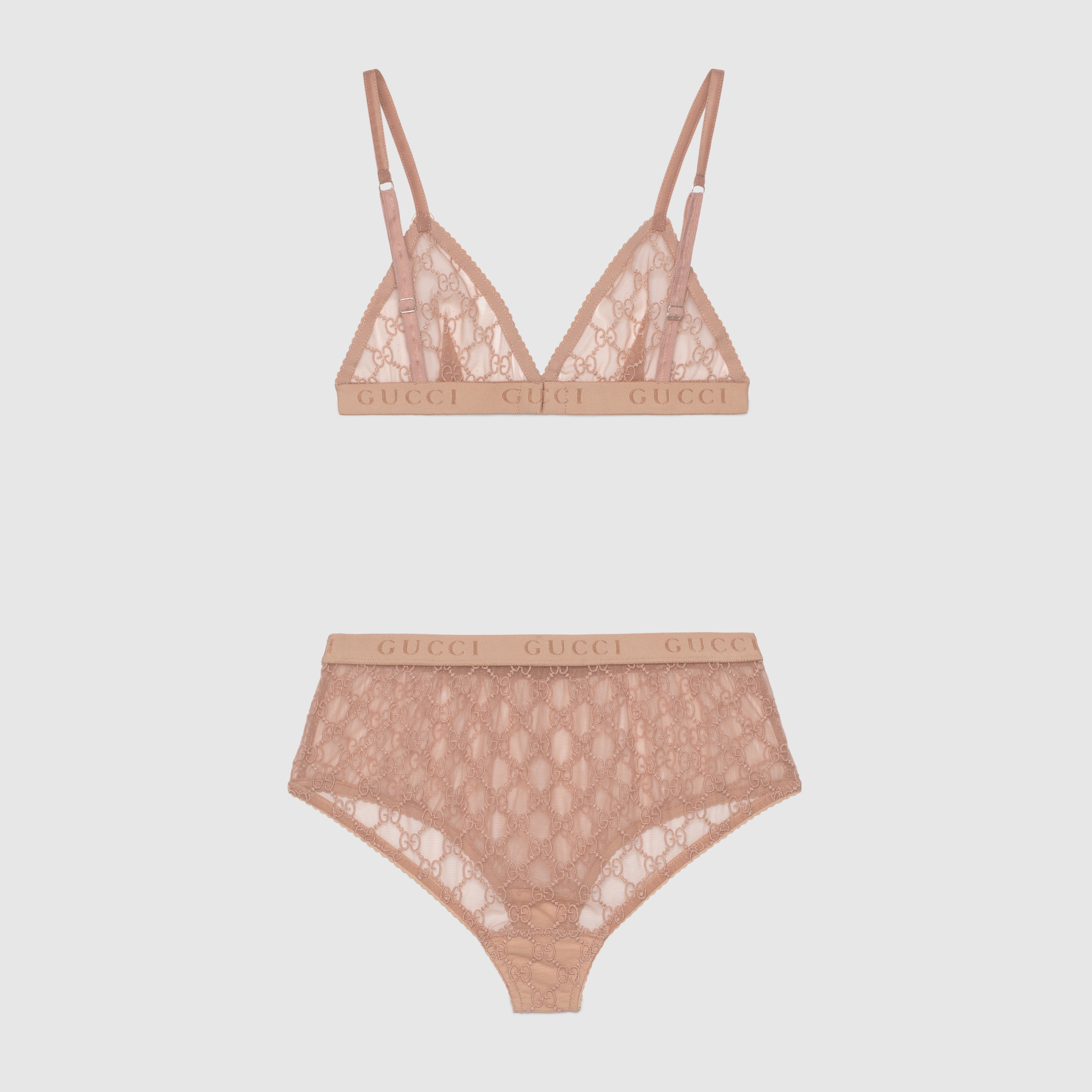 GUCCI★素敵！Embroidered tulle triangle bra and briefs set GUCCI Embroidered tulle triangle bra and briefs set | THE OUTNET