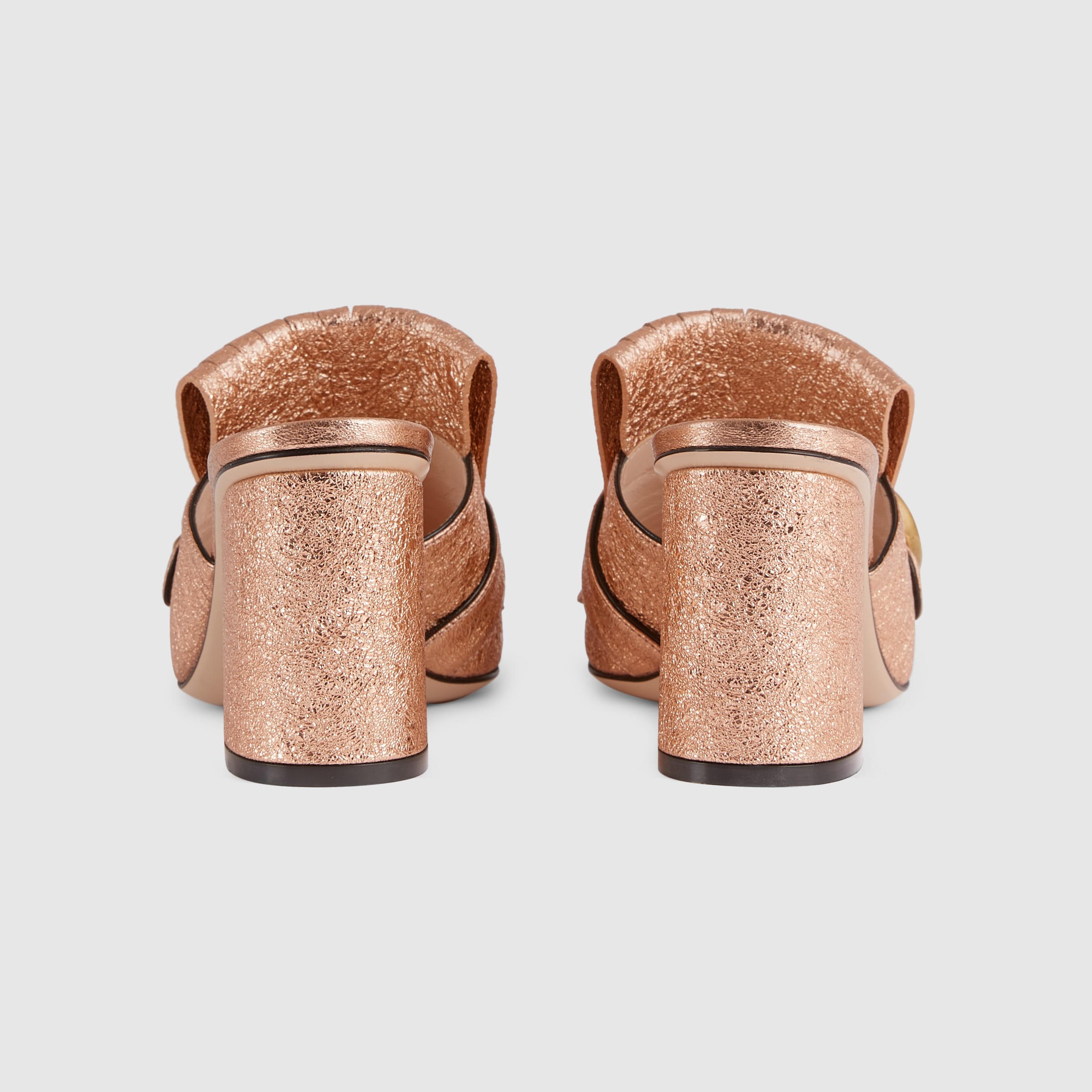 gucci pink heel slides