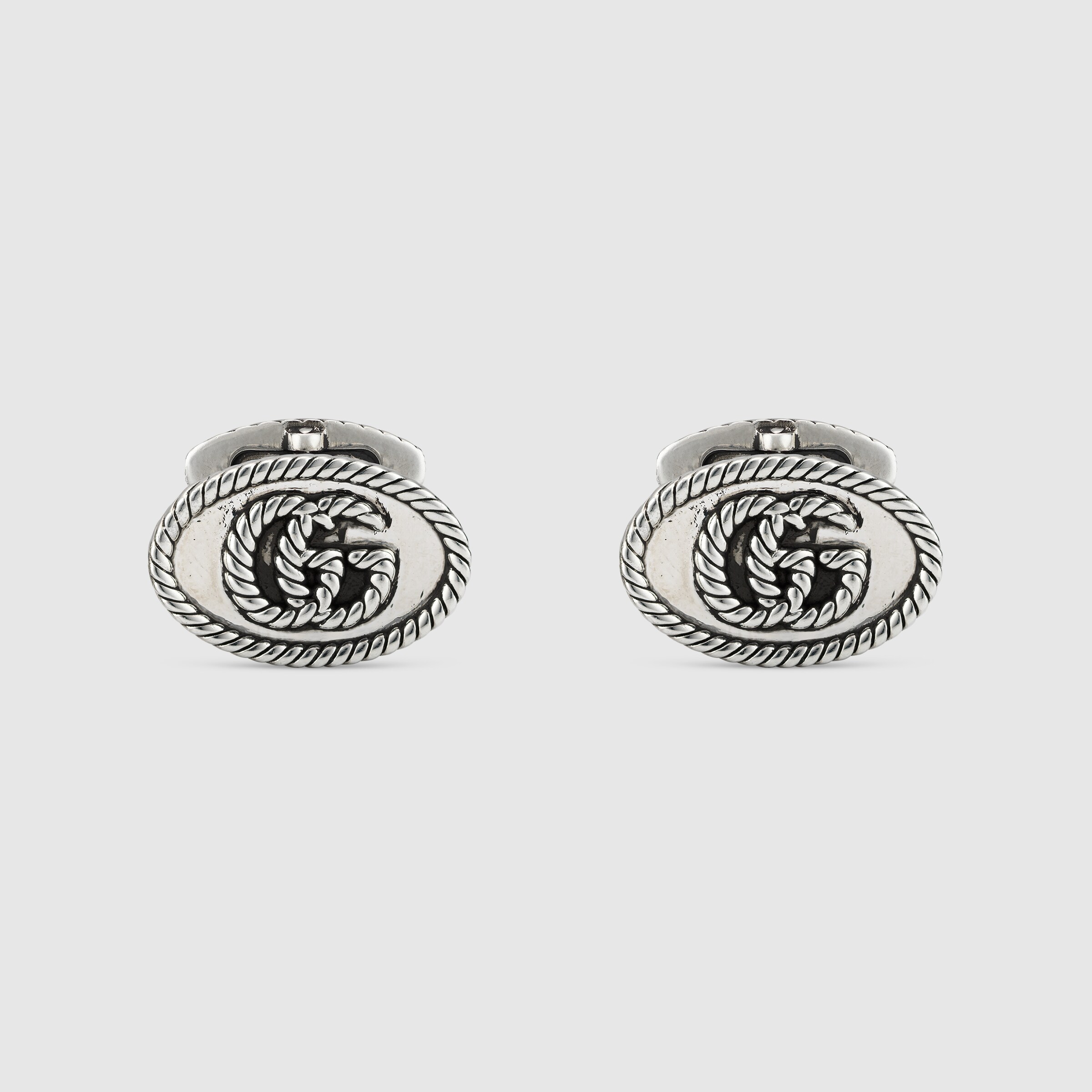 Double G Cufflinks In 925 Sterling Silver GUCCI® UK