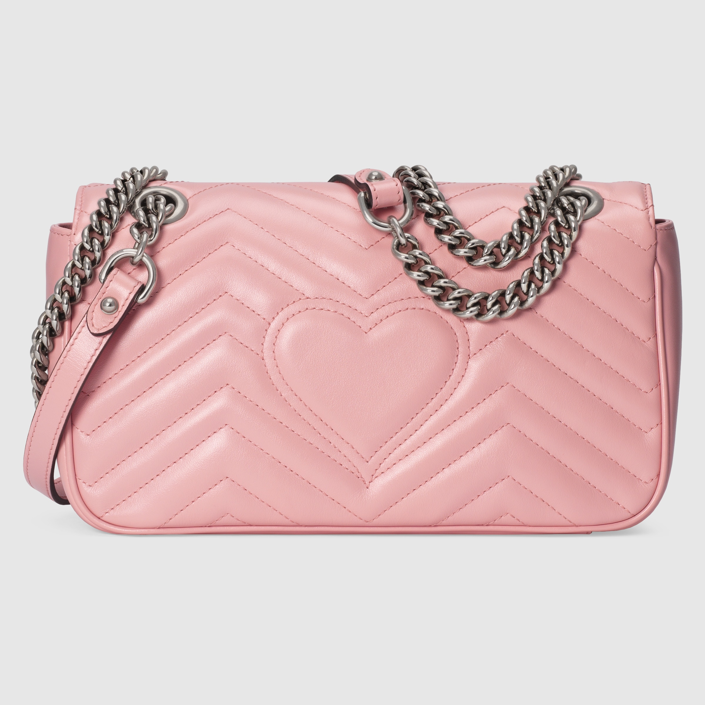 GG Marmont small shoulder bag in pastel pink leather GUCCI® US