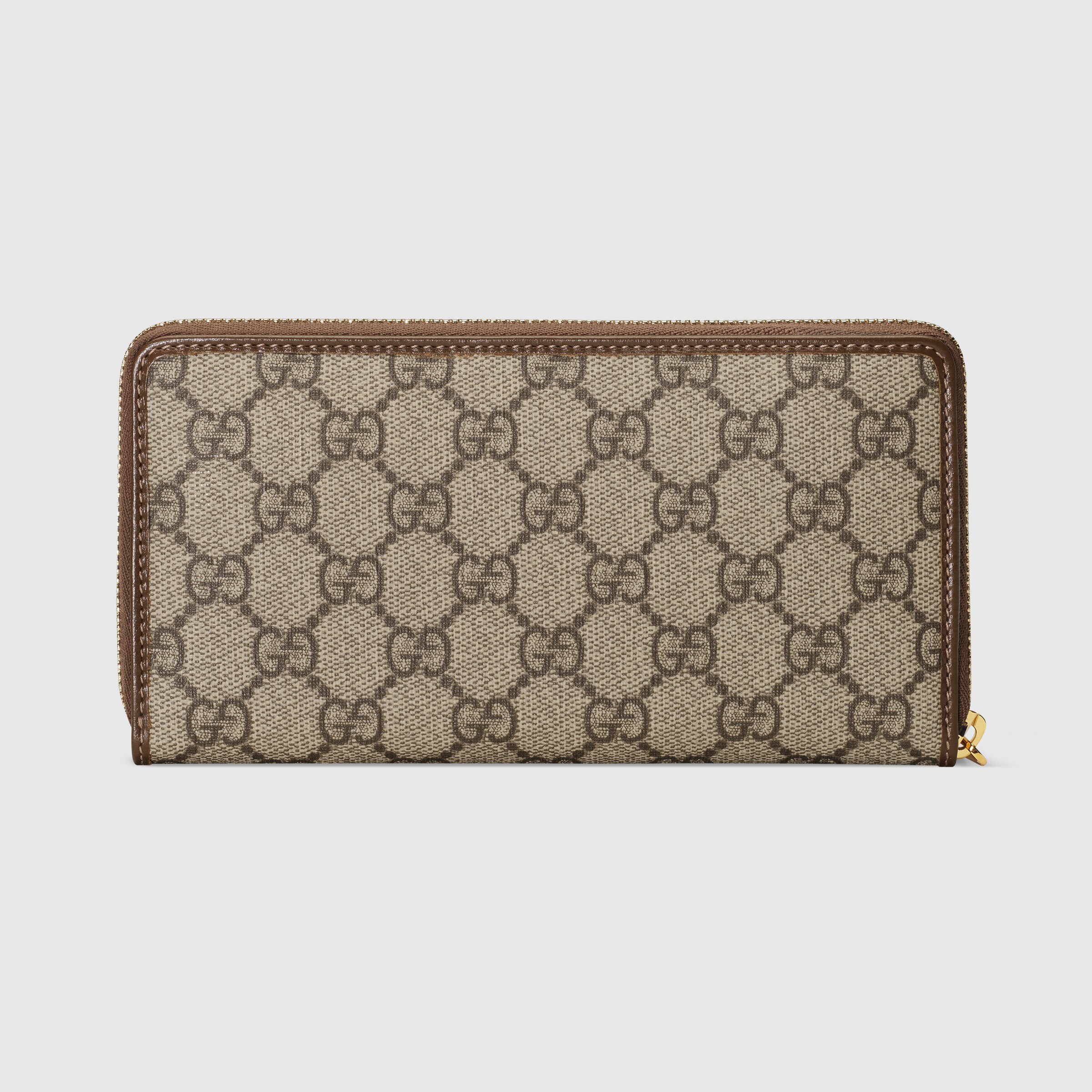 GUCCI ブラウンレザー 長財布 極美品 GUCCI グッチ 長財布 レザー GG柄 財布 シマ ブラウン