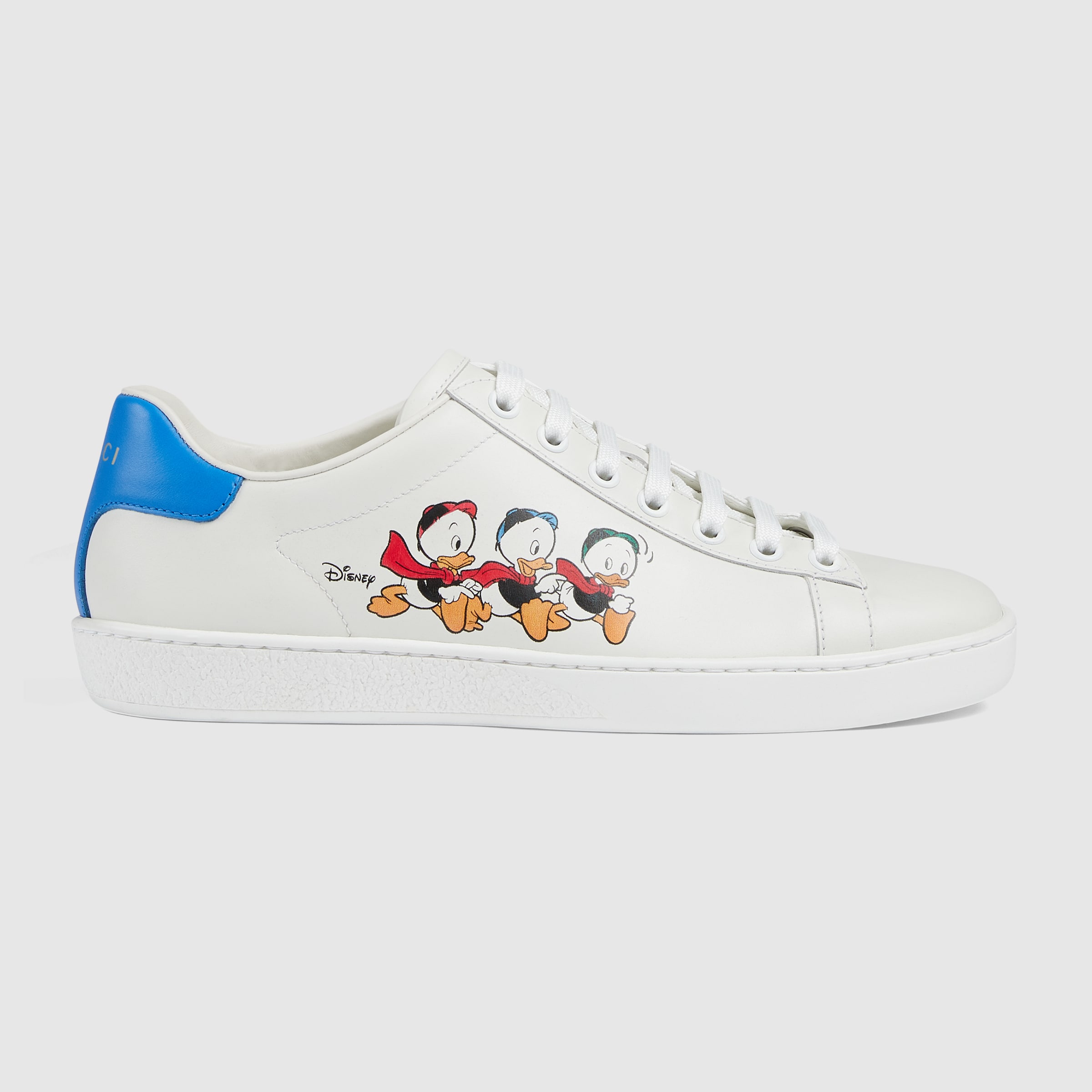 Women's Disney x Gucci Donald Duck, Huey, Dewey, & Louie Ace Sneaker In