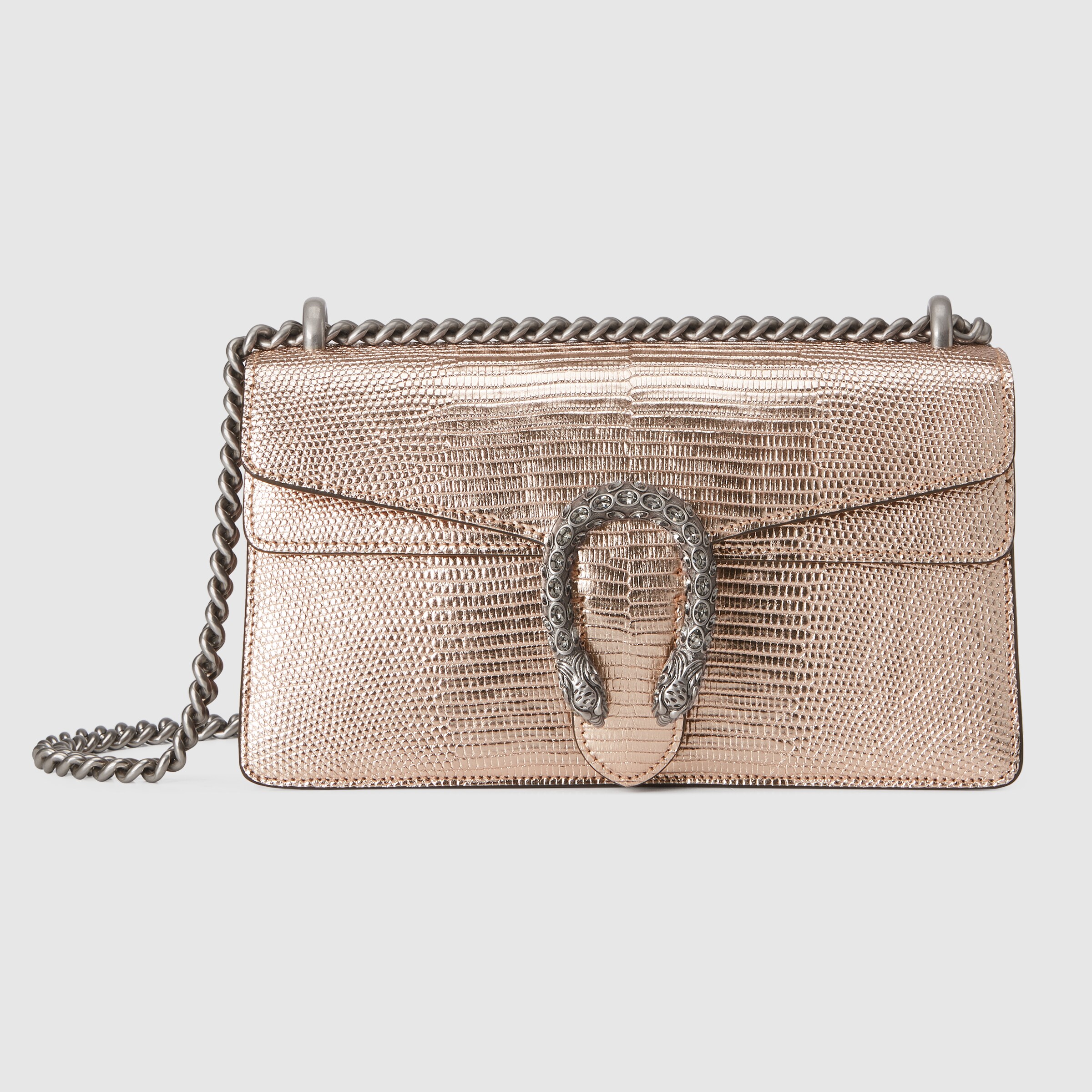 US Exclusive Dionysus lizard small shoulder bag in light pink | GUCCI® US