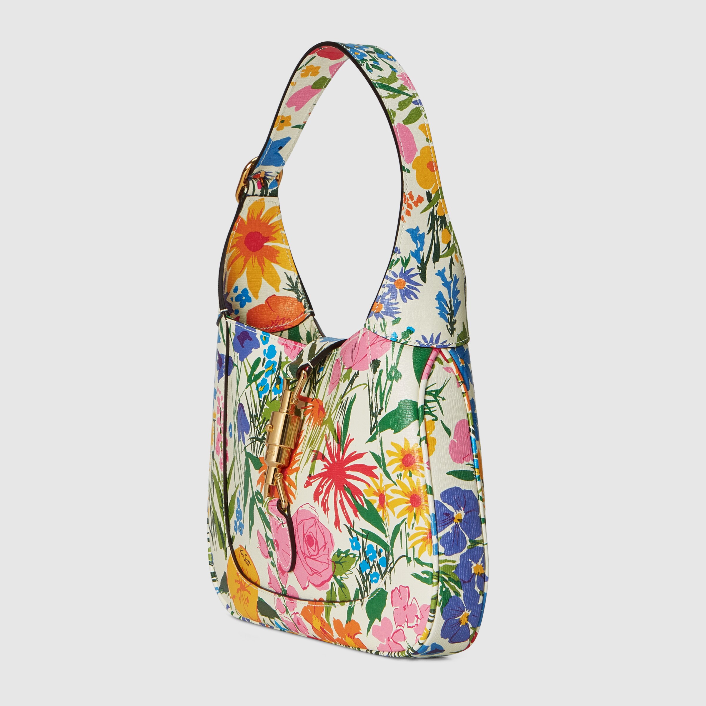 Ken Scott print Jackie 1961 small shoulder bag in ivory leather GUCCI® UK