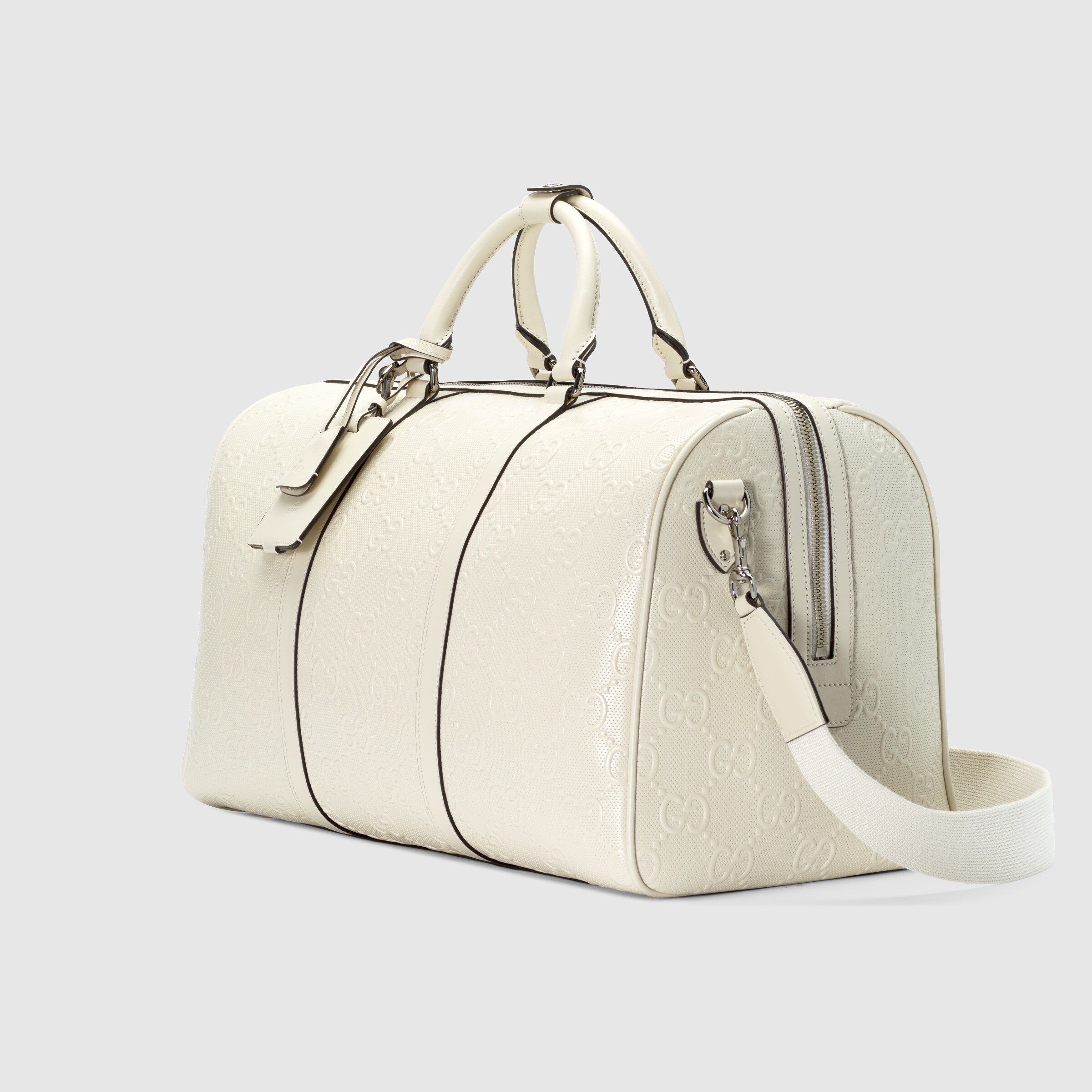 gucci white duffle bag